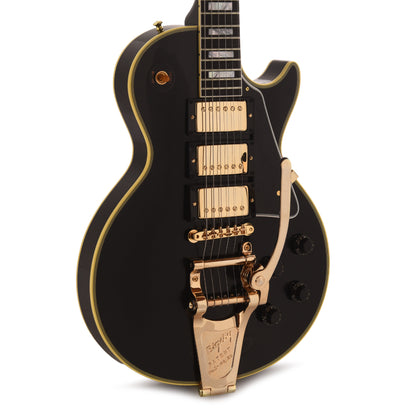 Gibson Custom Shop 1957 Les Paul Custom Reissue 3-Pickup Ebony VOS GH w/Bigsby Electric Guitars / Solid Body