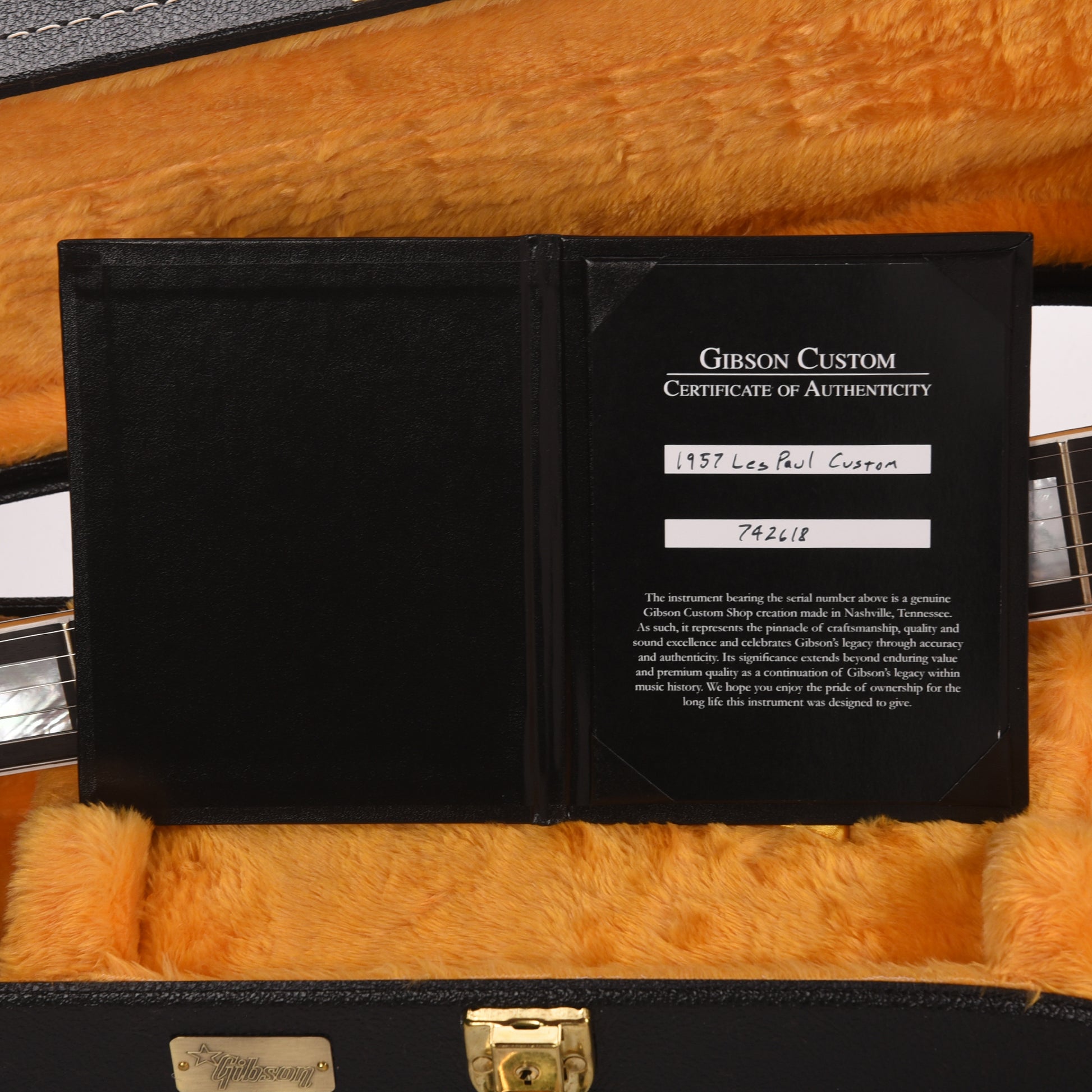 Gibson Custom Shop 1957 Les Paul Custom Reissue 3-Pickup Ebony VOS Electric Guitars / Solid Body