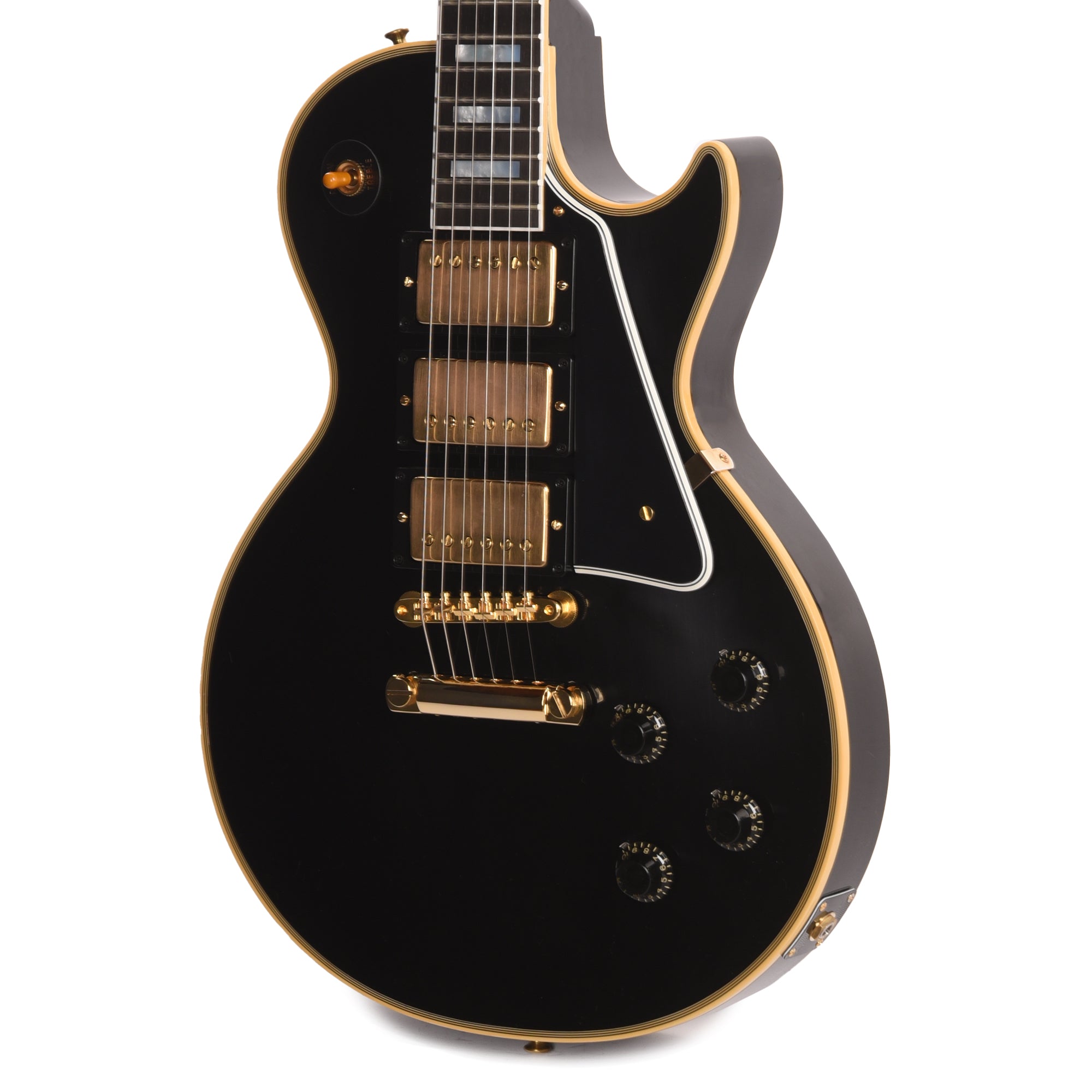 Gibson Custom Shop 1957 Les Paul Custom Reissue 3-Pickup Ebony VOS Electric Guitars / Solid Body