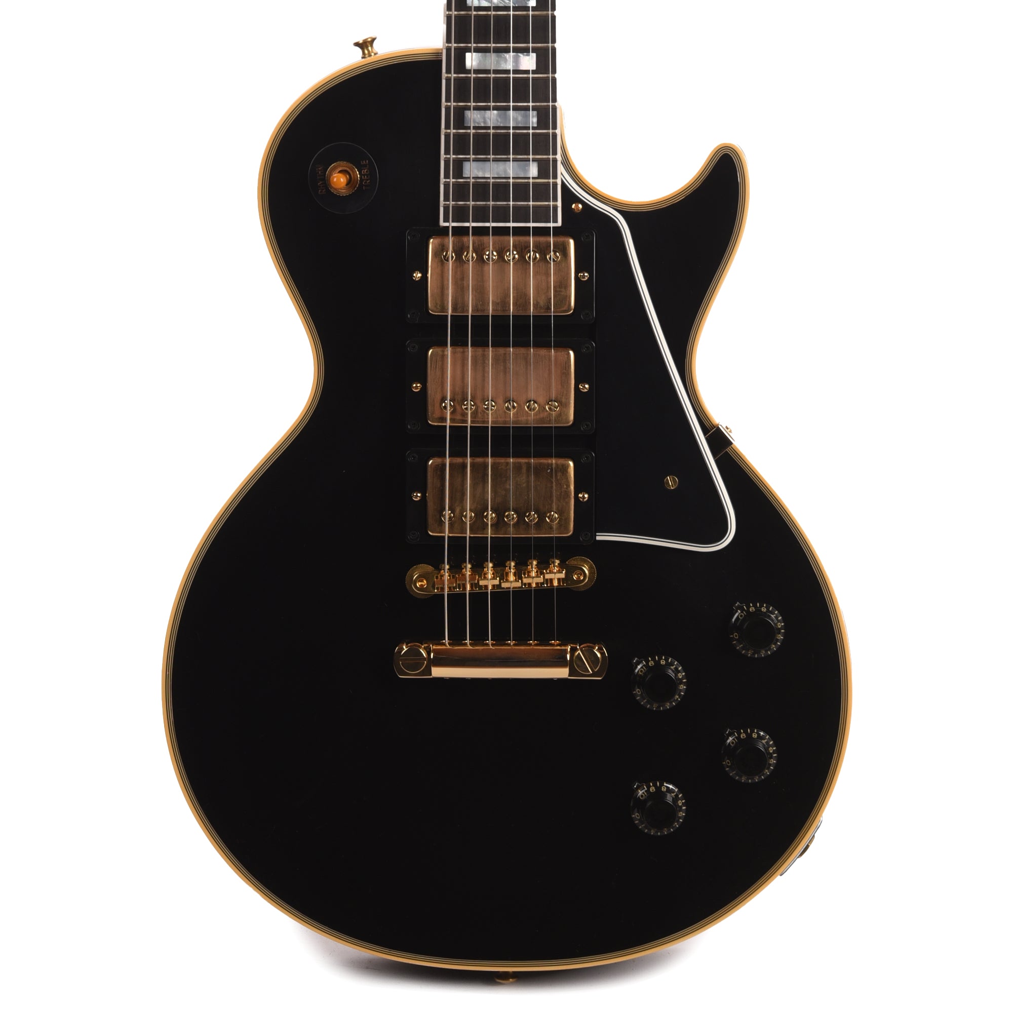 Gibson Custom Shop 1957 Les Paul Custom Reissue 3-Pickup Ebony VOS Electric Guitars / Solid Body