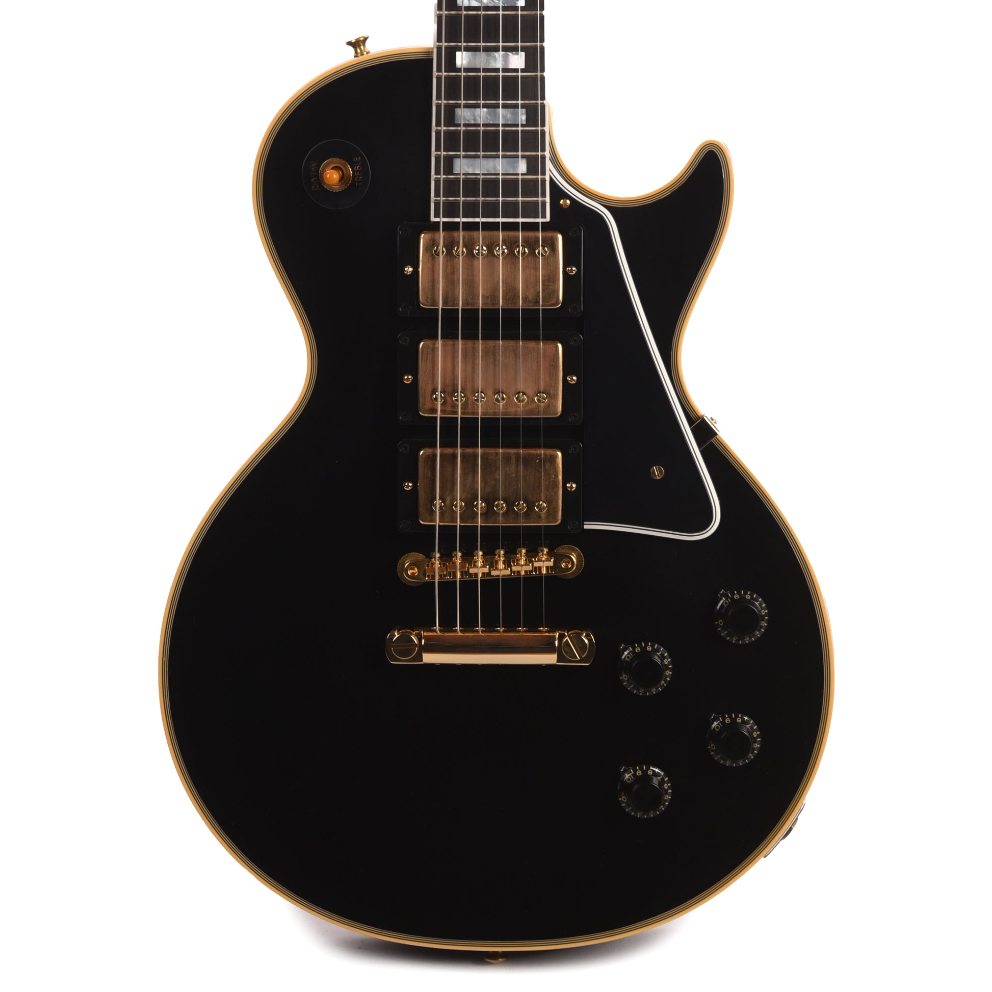 Gibson Custom Shop 1957 Les Paul Custom Reissue 3-Pickup Ebony VOS Electric Guitars / Solid Body