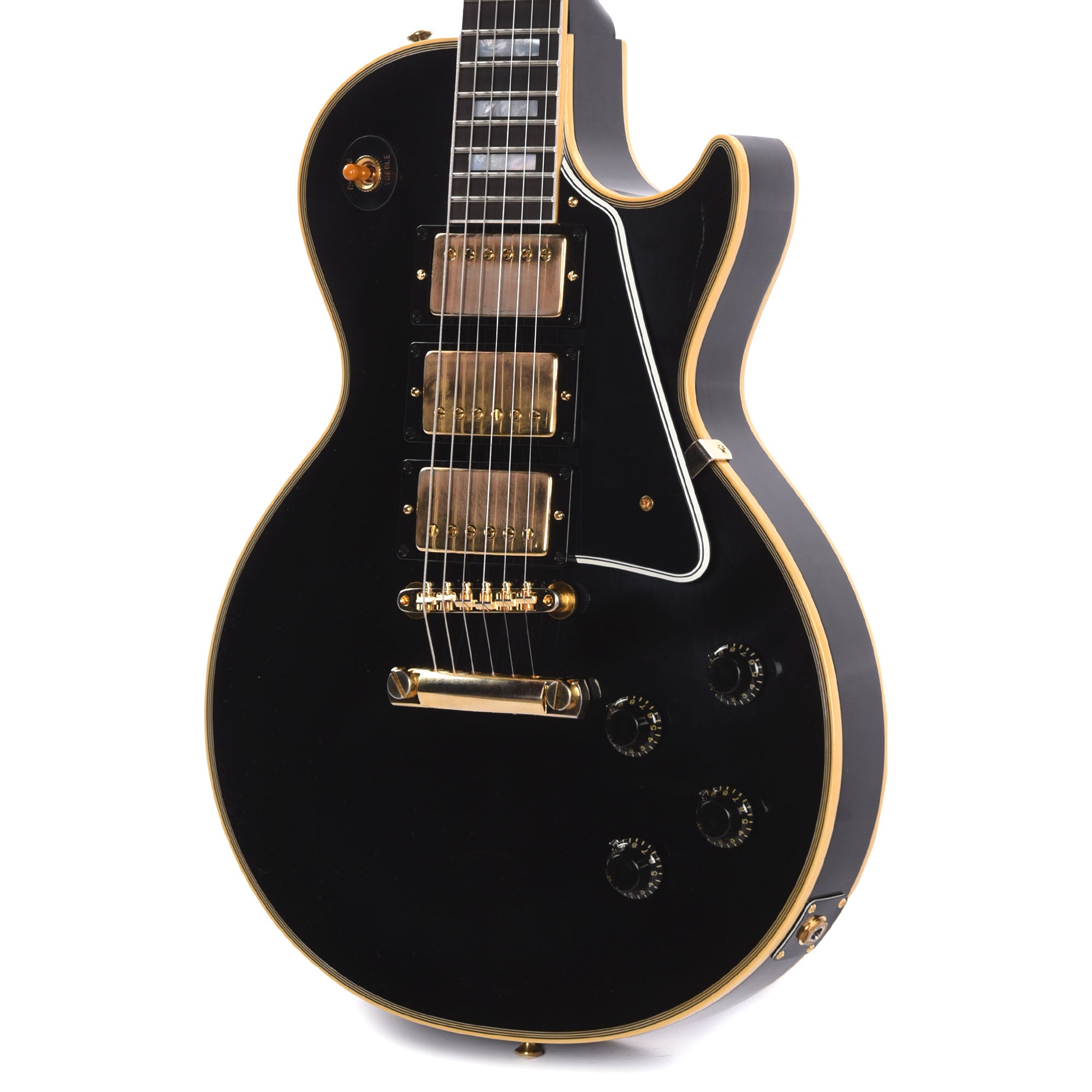 Gibson Custom Shop 1957 Les Paul Custom Reissue 3-Pickup Ebony VOS Electric Guitars / Solid Body