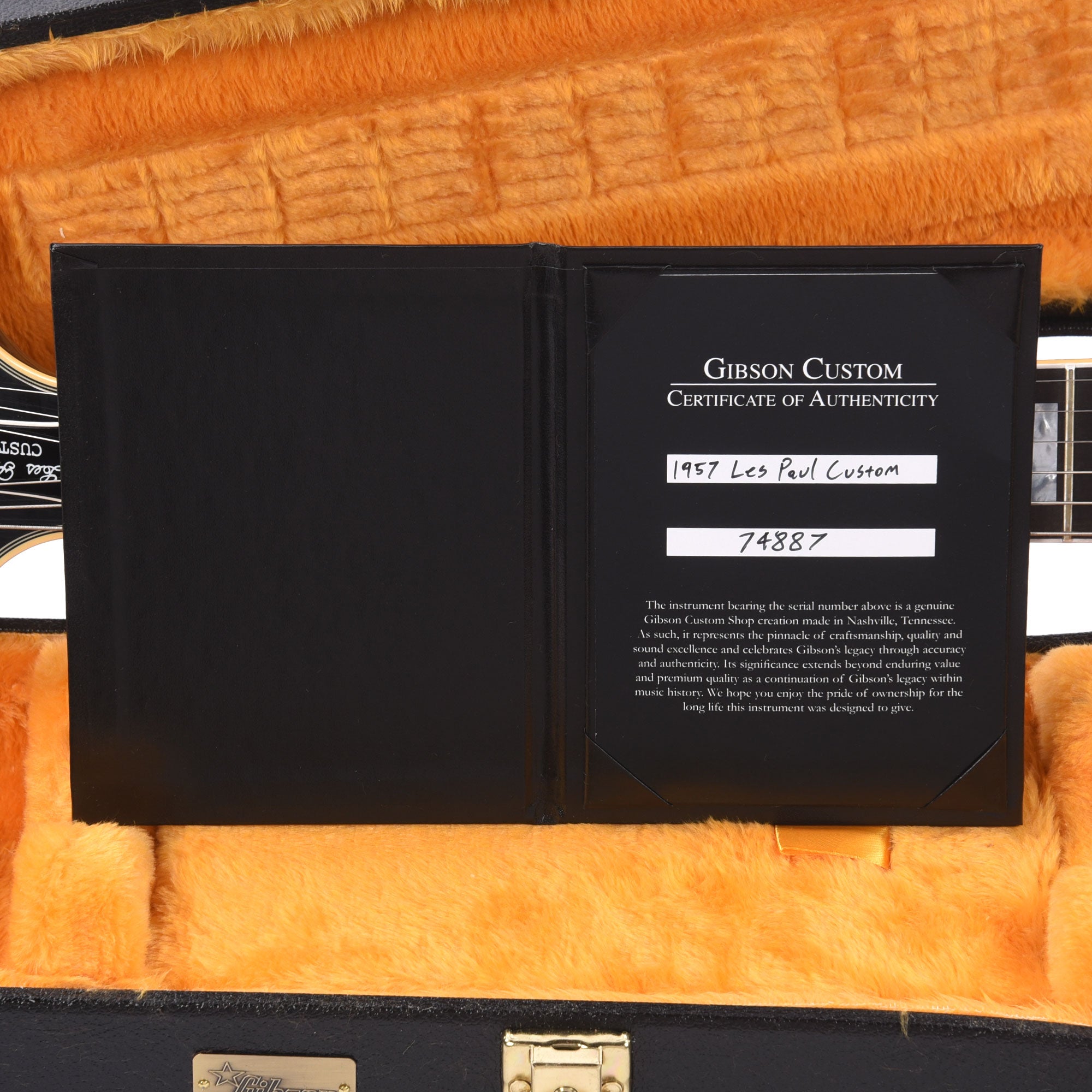 Gibson Custom Shop 1957 Les Paul Custom Reissue 3-Pickup Ebony VOS Electric Guitars / Solid Body