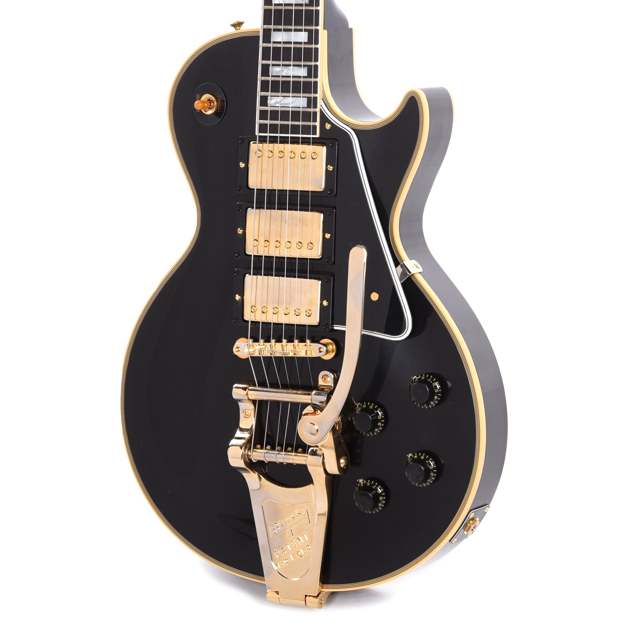 Gibson Custom Shop 1957 Les Paul Custom Reissue 3-Pickup Ebony VOS w/Bigsby Electric Guitars / Solid Body