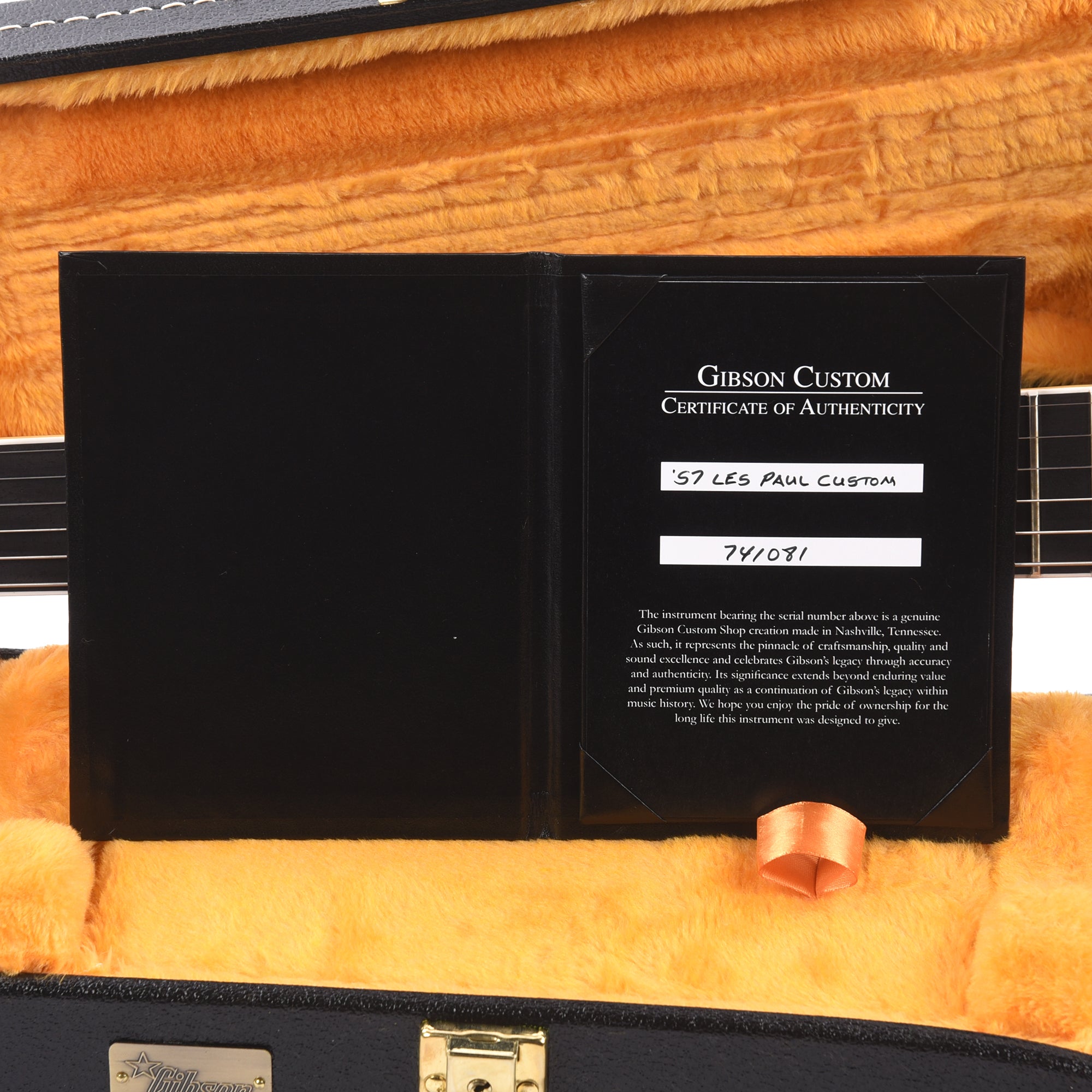Gibson Custom Shop 1957 Les Paul Custom Reissue 3-Pickup Ebony VOS w/Bigsby Electric Guitars / Solid Body