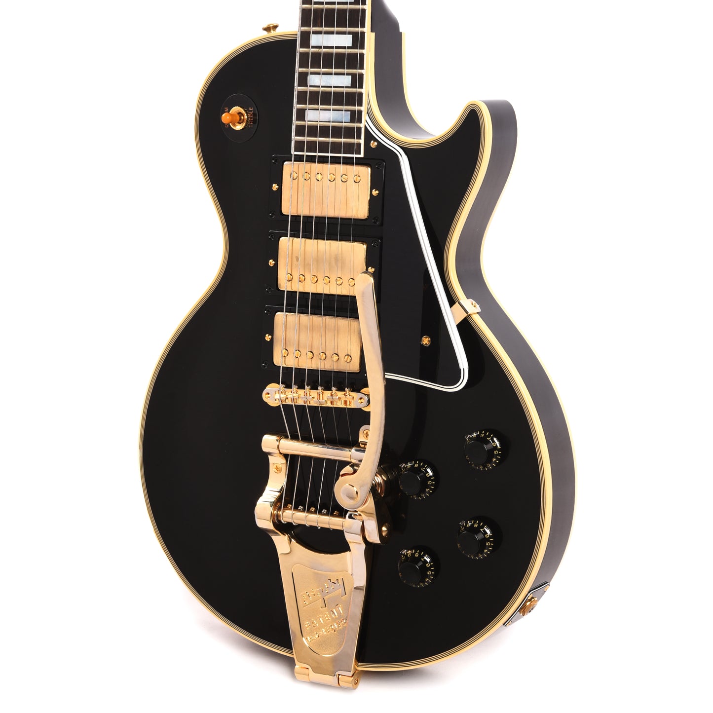 Gibson Custom Shop 1957 Les Paul Custom Reissue 3-Pickup Ebony VOS w/Bigsby Electric Guitars / Solid Body