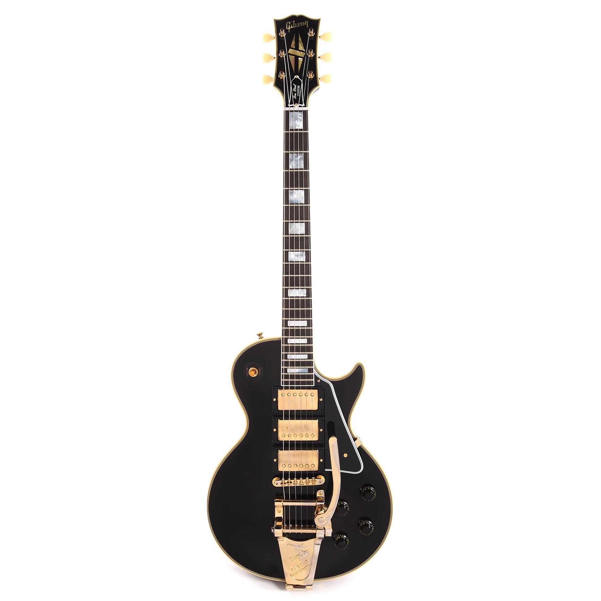 Gibson Custom Shop 1957 Les Paul Custom Reissue 3-Pickup Ebony VOS w/Bigsby Electric Guitars / Solid Body