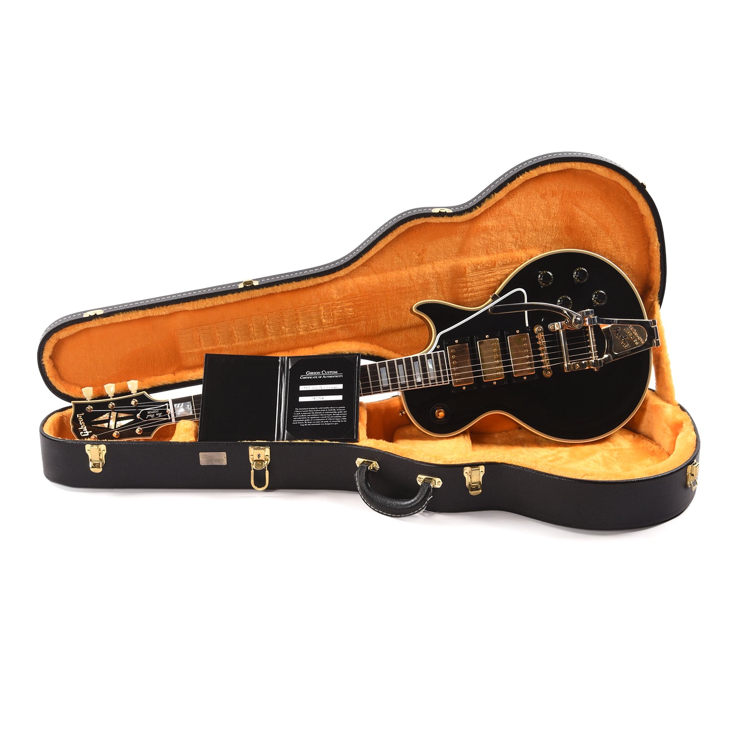 Gibson Custom Shop 1957 Les Paul Custom Reissue 3-Pickup Ebony VOS w/Bigsby Electric Guitars / Solid Body
