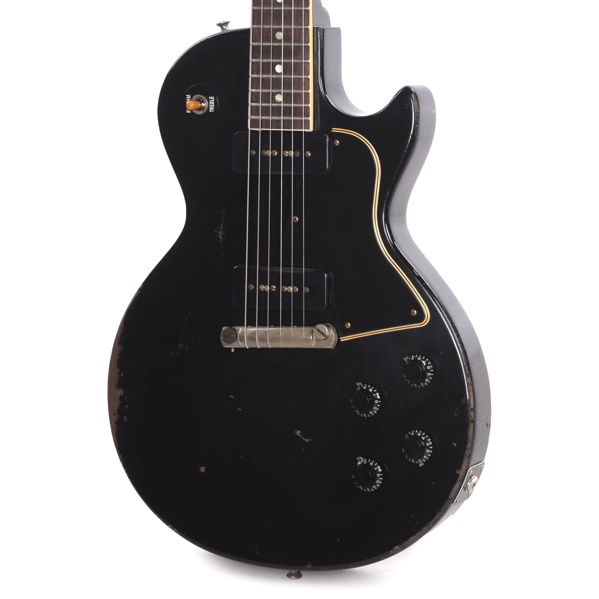 Gibson Custom Shop 1957 Les Paul Special Single Cut Antique Ebony Murphy Lab Heavy Aged Electric Guitars / Solid Body