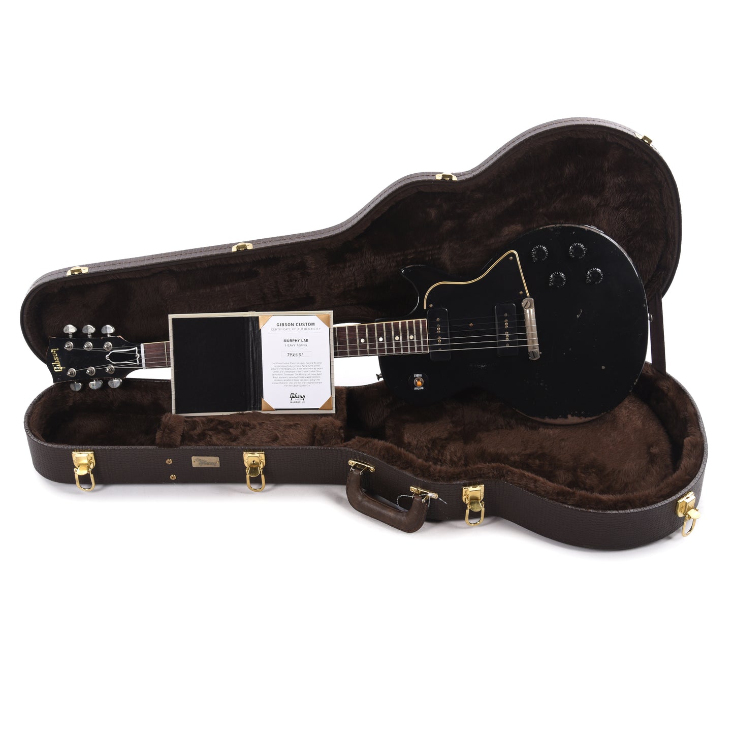 Gibson Custom Shop 1957 Les Paul Special Single Cut Antique Ebony Murphy Lab Heavy Aged Electric Guitars / Solid Body