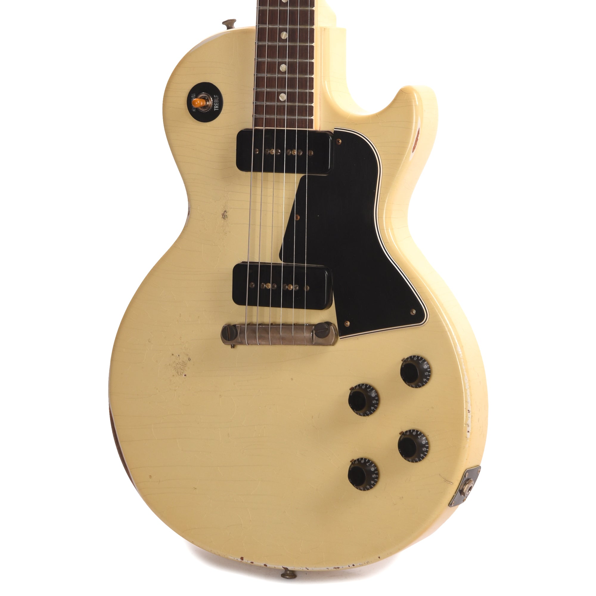 Gibson Custom Shop 1957 Les Paul Special Single Cut Antique Polaris White Murphy Lab Heavy Aged Electric Guitars / Solid Body