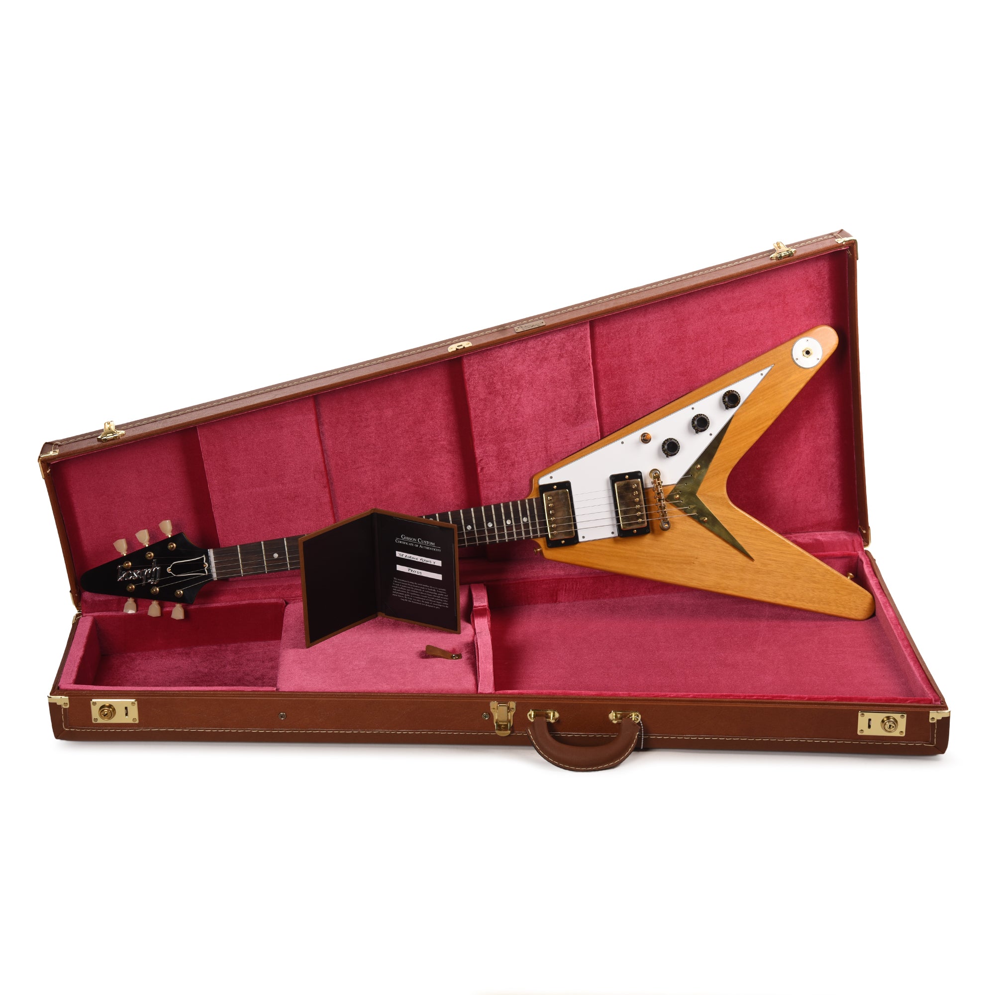 Gibson Custom Shop 1958 Korina Flying V Reissue Natural w/White Pickguard Electric Guitars / Solid Body