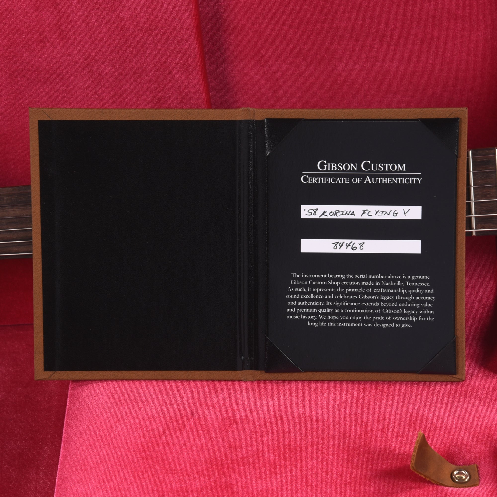 Gibson Custom Shop 1958 Korina Flying V Reissue Natural w/White Pickguard Electric Guitars / Solid Body