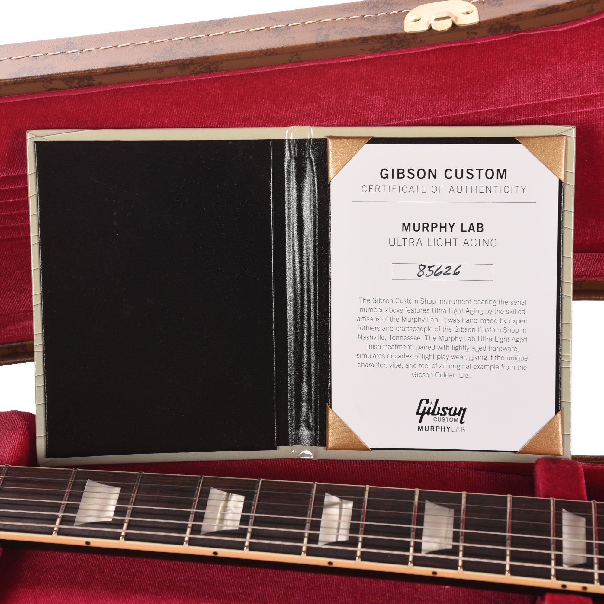 Gibson Custom Shop 1958 Les Paul Standard All Ebony Ultra Murphy Lab Light Aged Electric Guitars / Solid Body