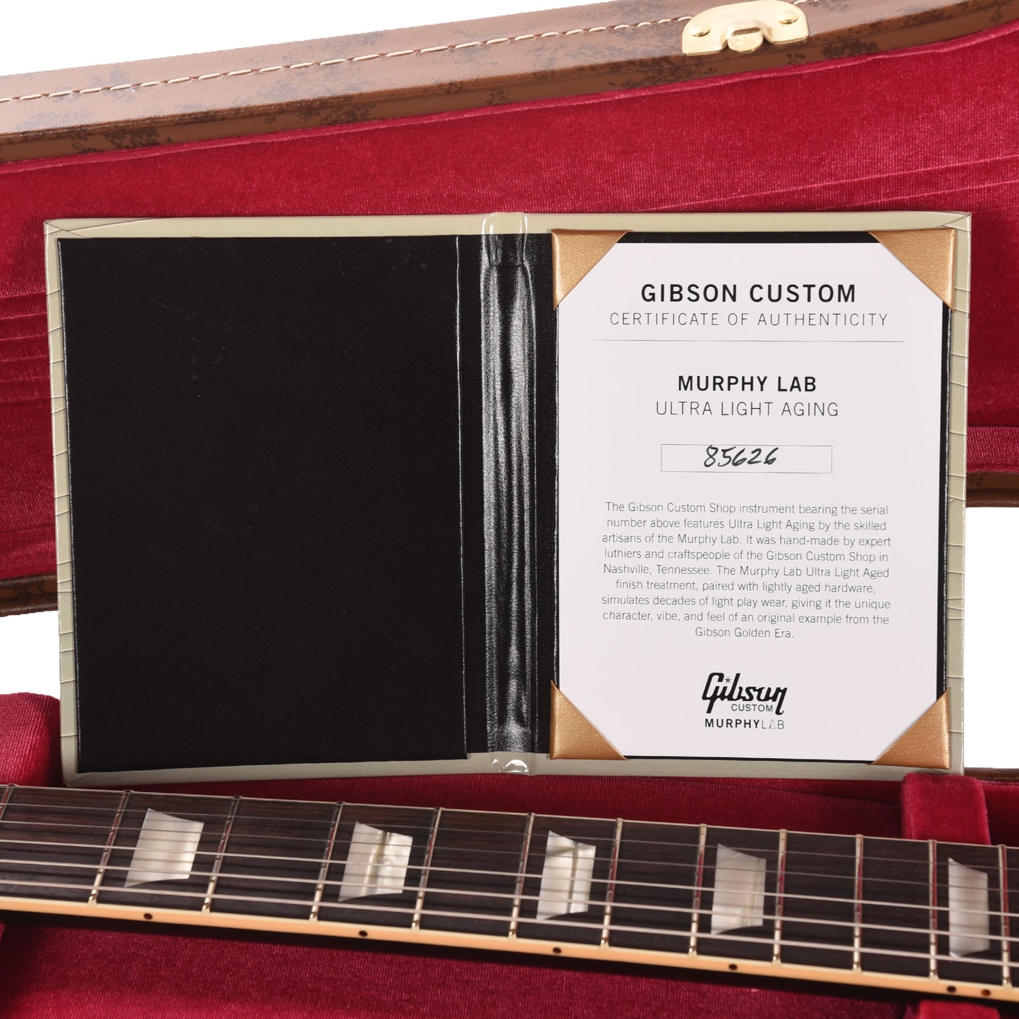 Gibson Custom Shop 1958 Les Paul Standard All Ebony Ultra Murphy Lab Light Aged Electric Guitars / Solid Body