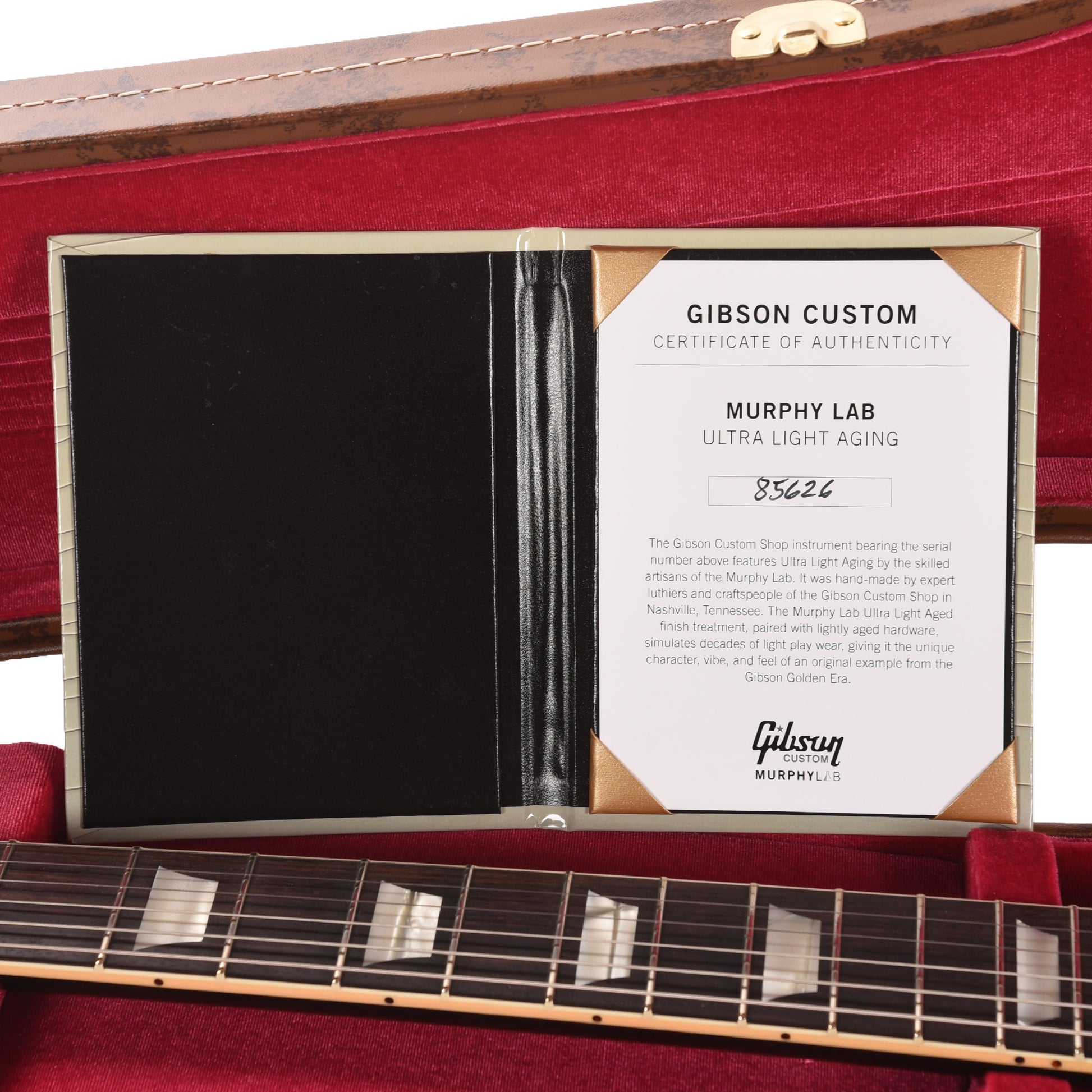 Gibson Custom Shop 1958 Les Paul Standard All Ebony Ultra Murphy Lab Light Aged Electric Guitars / Solid Body