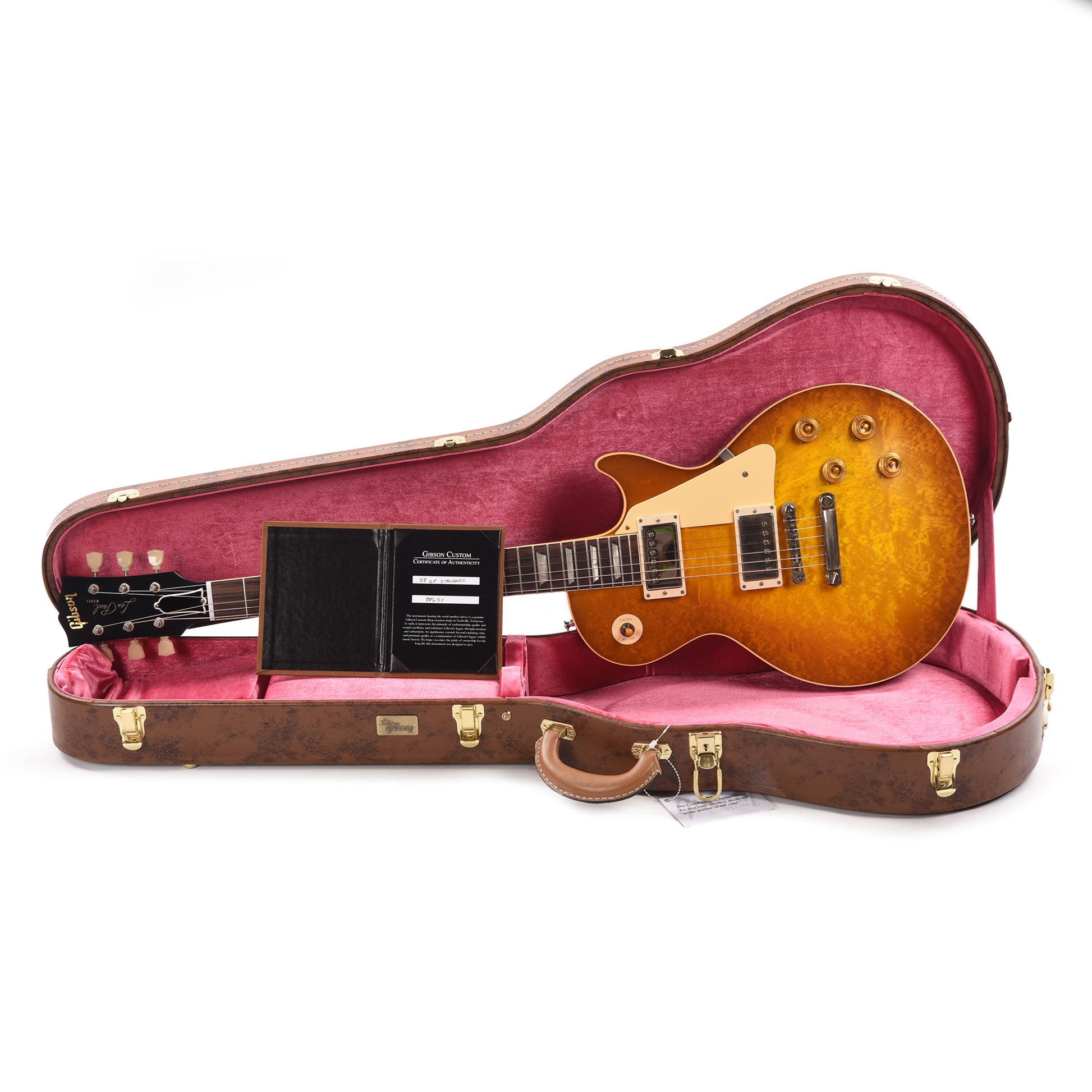 Gibson Custom Shop 1958 Les Paul Standard "CME Spec" AAA Quilted Maple Golden Poppy Burst VOS Electric Guitars / Solid Body