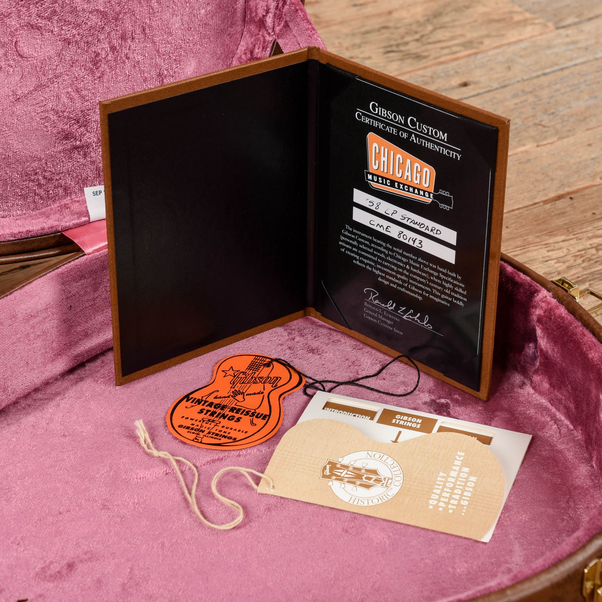 Gibson Custom Shop 1958 Les Paul Standard Plain Top Reissue "CME Spec" Viking Red Electric Guitars / Solid Body