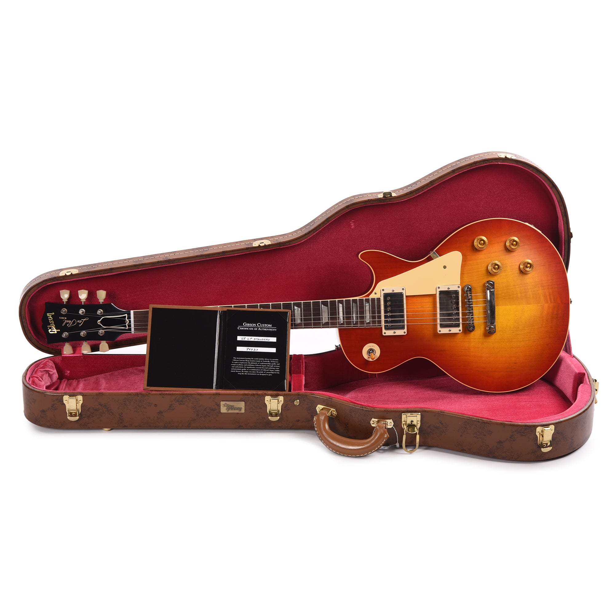 Gibson Custom Shop 1958 Les Paul Standard Reissue Washed Cherry Sunburst VOS Electric Guitars / Solid Body