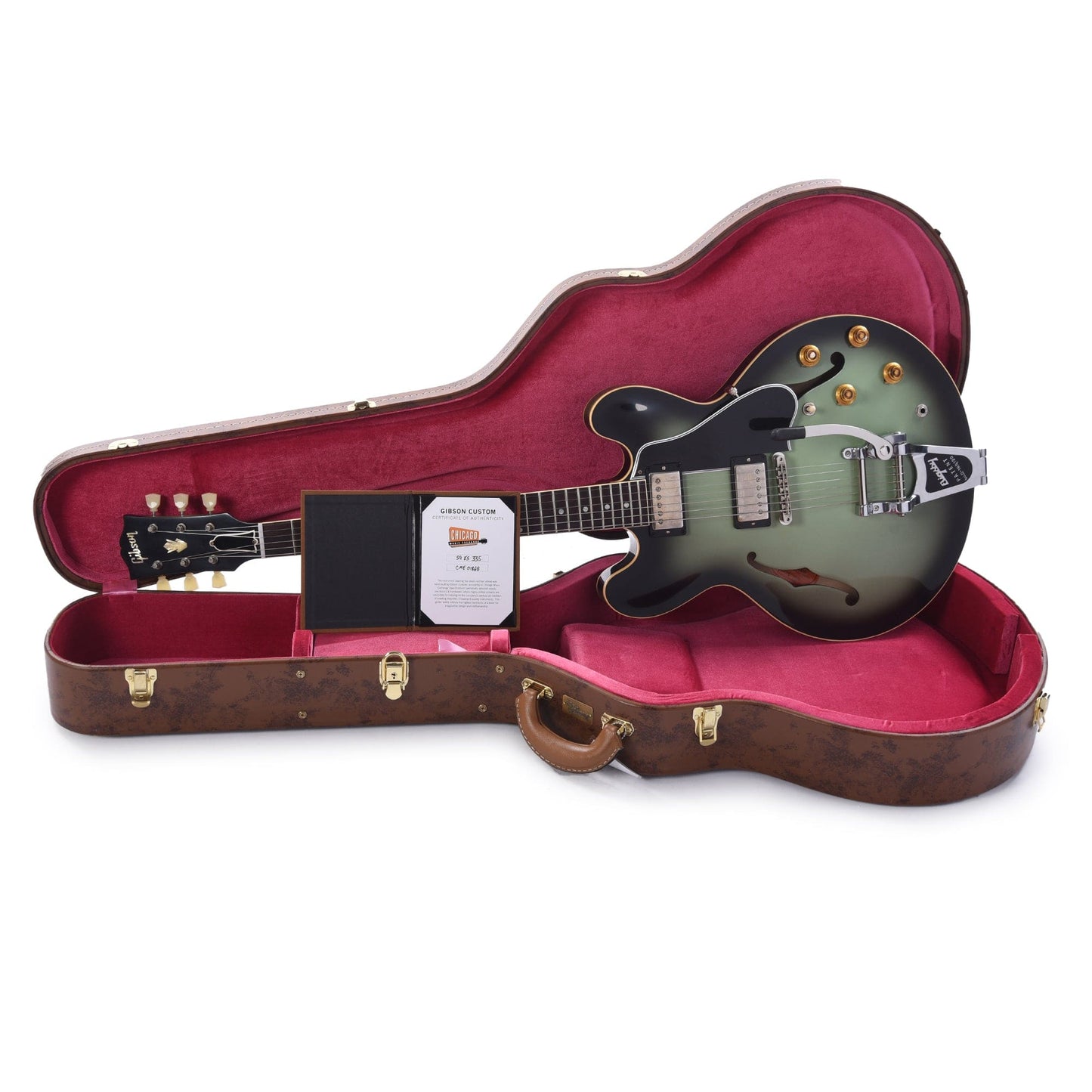 Gibson Custom Shop 1959 ES-335 Reissue "CME Spec" Antique Green Burst VOS w/Bigsby Electric Guitars / Solid Body