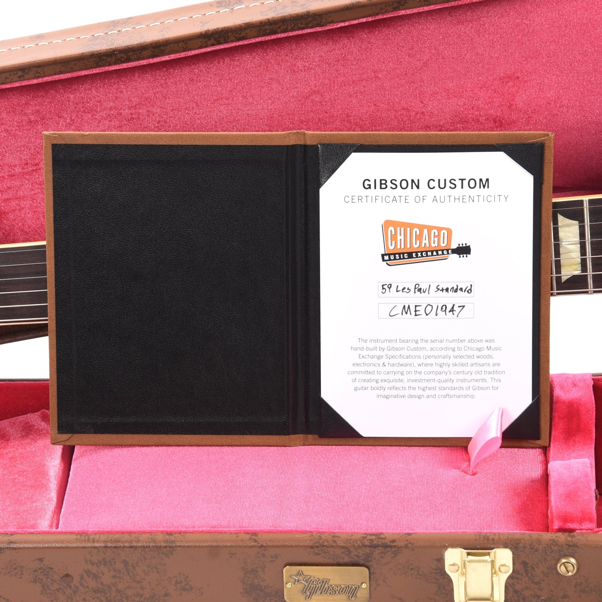 Gibson Custom Shop 1959 Les Paul Standard "CME Spec" Factory Burst VOS w/Carmelita 59 Neck Electric Guitars / Solid Body