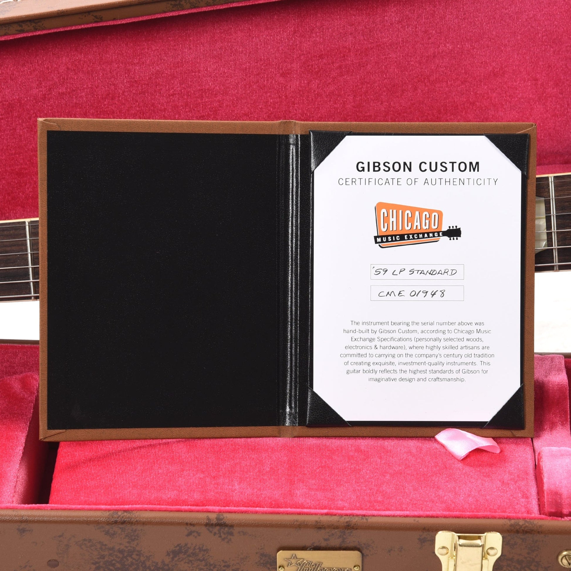 Gibson Custom Shop 1959 Les Paul Standard "CME Spec" Factory Burst VOS w/Carmelita 59 Neck Electric Guitars / Solid Body