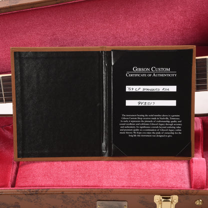 Gibson Custom Shop 1959 Les Paul Standard "CME Spec" Koa Natural VOS Electric Guitars / Solid Body