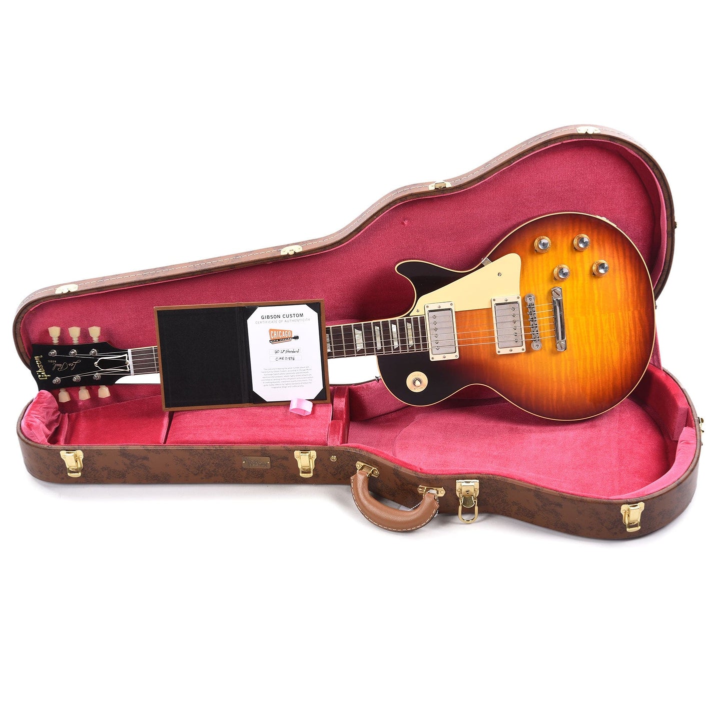 Gibson Custom Shop 1960 Les Paul Standard "CME Spec" Washed Bourbon Burst VOS w/60 V2 Neck Electric Guitars / Solid Body