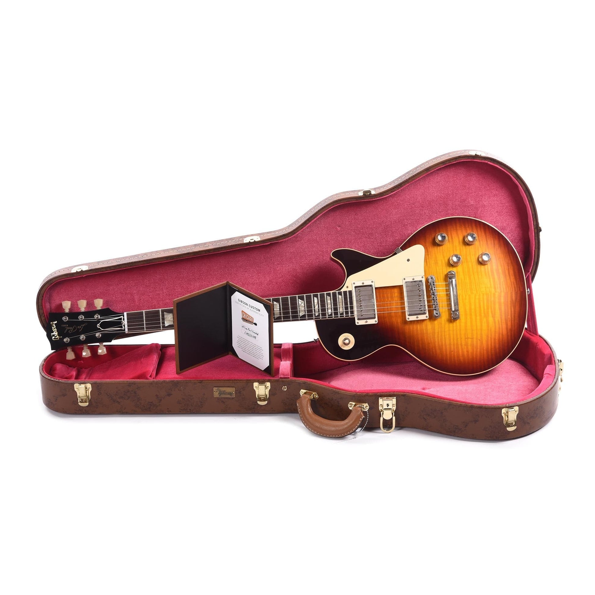 Gibson Custom Shop 1960 Les Paul Standard "CME Spec" Washed Bourbon Burst VOS w/60 V2 Neck Electric Guitars / Solid Body