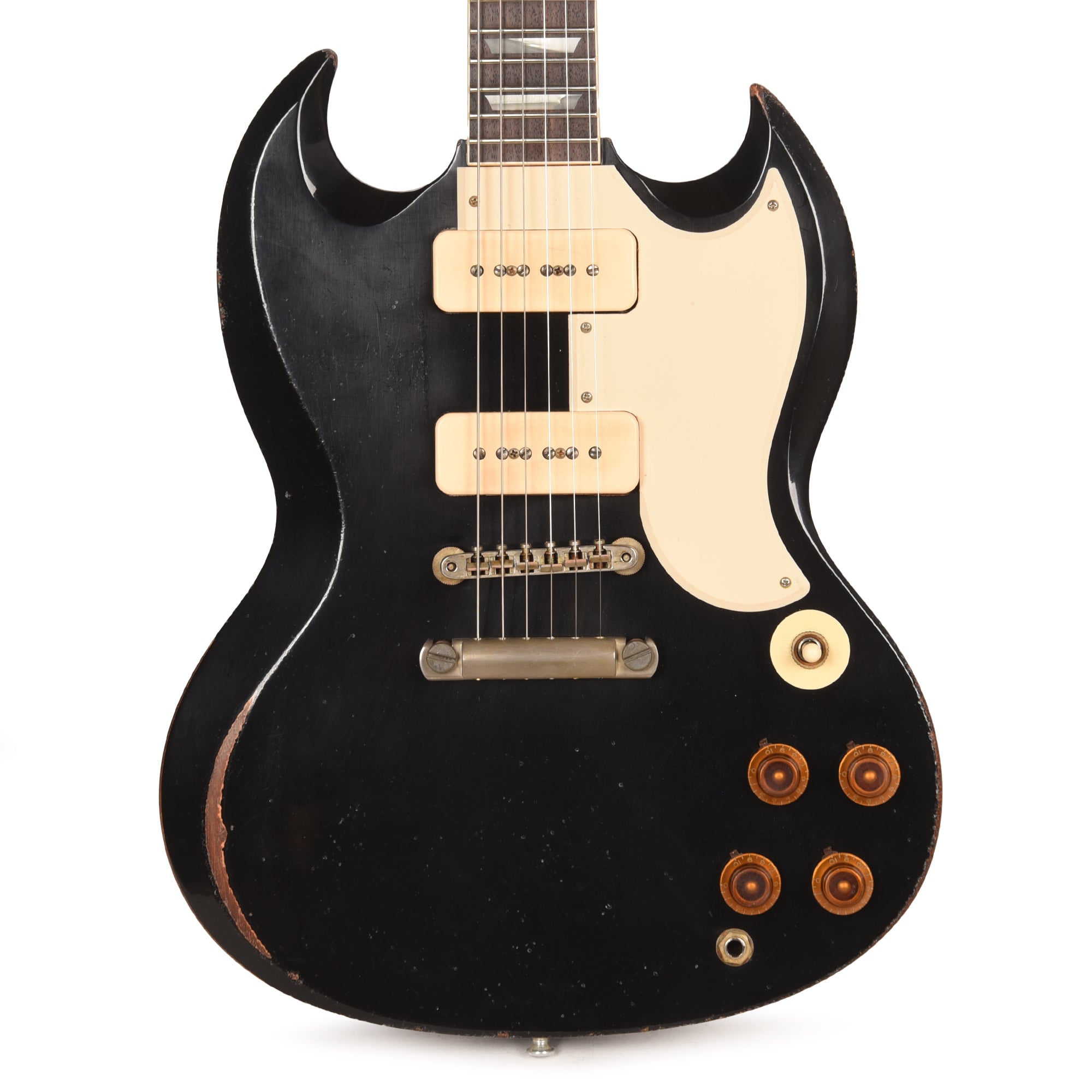 Gibson Custom Shop 1961 Les Paul SG Standard Antique Double Ebony Lab Heavy Aged w/P90s Electric Guitars / Solid Body