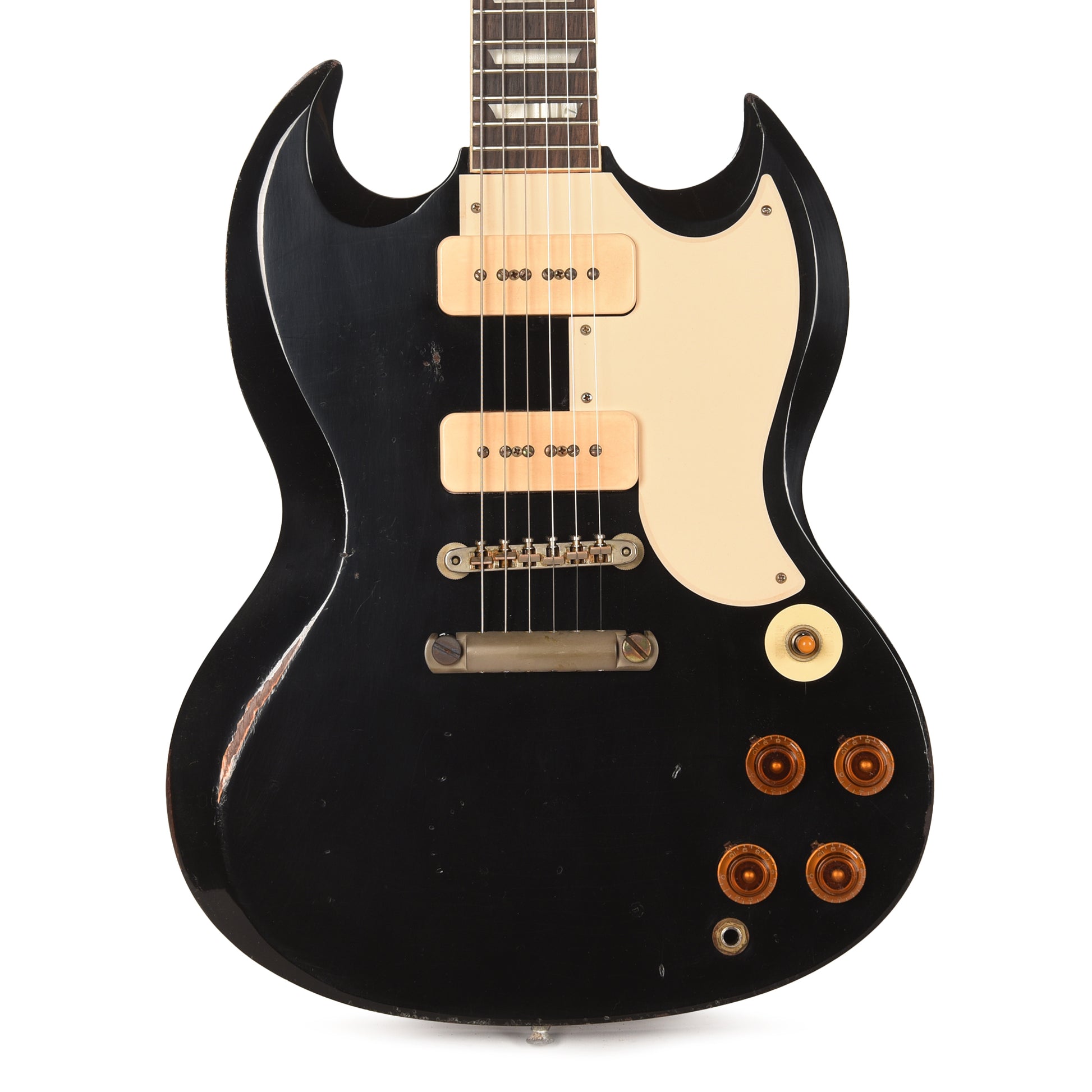 Gibson Custom Shop 1961 Les Paul SG Standard Antique Double Ebony Lab Heavy Aged w/P90s Electric Guitars / Solid Body