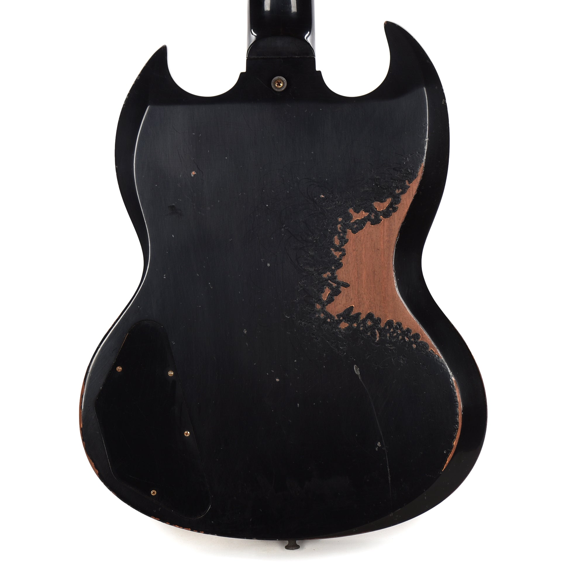 Gibson Custom Shop 1961 Les Paul SG Standard "CME Spec" Antique Ebony Murphy Lab Heavy Aged NH w/Long Maestro Vibrola & Black Uncovered Custom "S" Buckers Electric Guitars / Solid Body