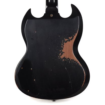 Gibson Custom Shop 1961 Les Paul SG Standard "CME Spec" Antique Ebony Murphy Lab Heavy Aged NH w/Long Maestro Vibrola & Black Uncovered Custom "S" Buckers Electric Guitars / Solid Body