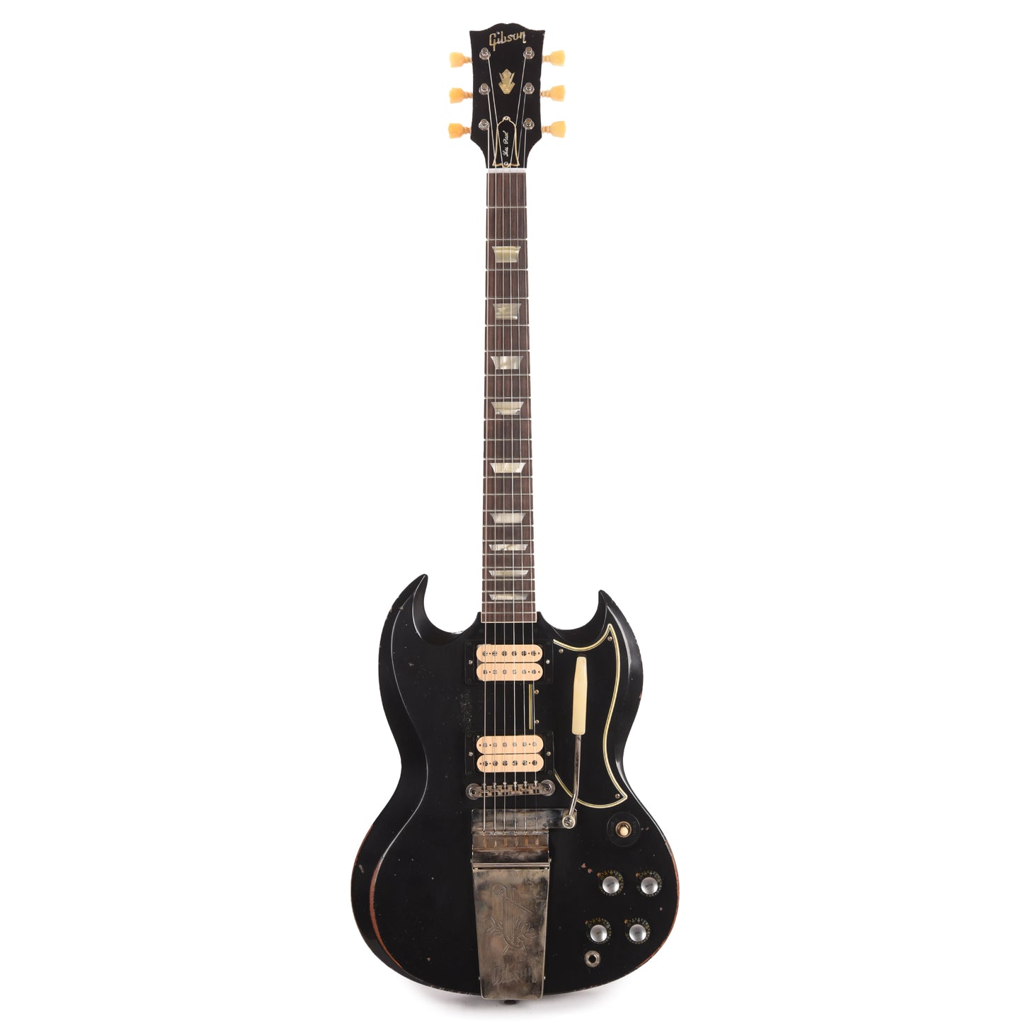 Gibson Custom Shop 1961 Les Paul SG Standard "CME Spec" Antique Ebony Murphy Lab Heavy Aged NH w/Long Maestro Vibrola & Double White Custom "S" Buckers Electric Guitars / Solid Body