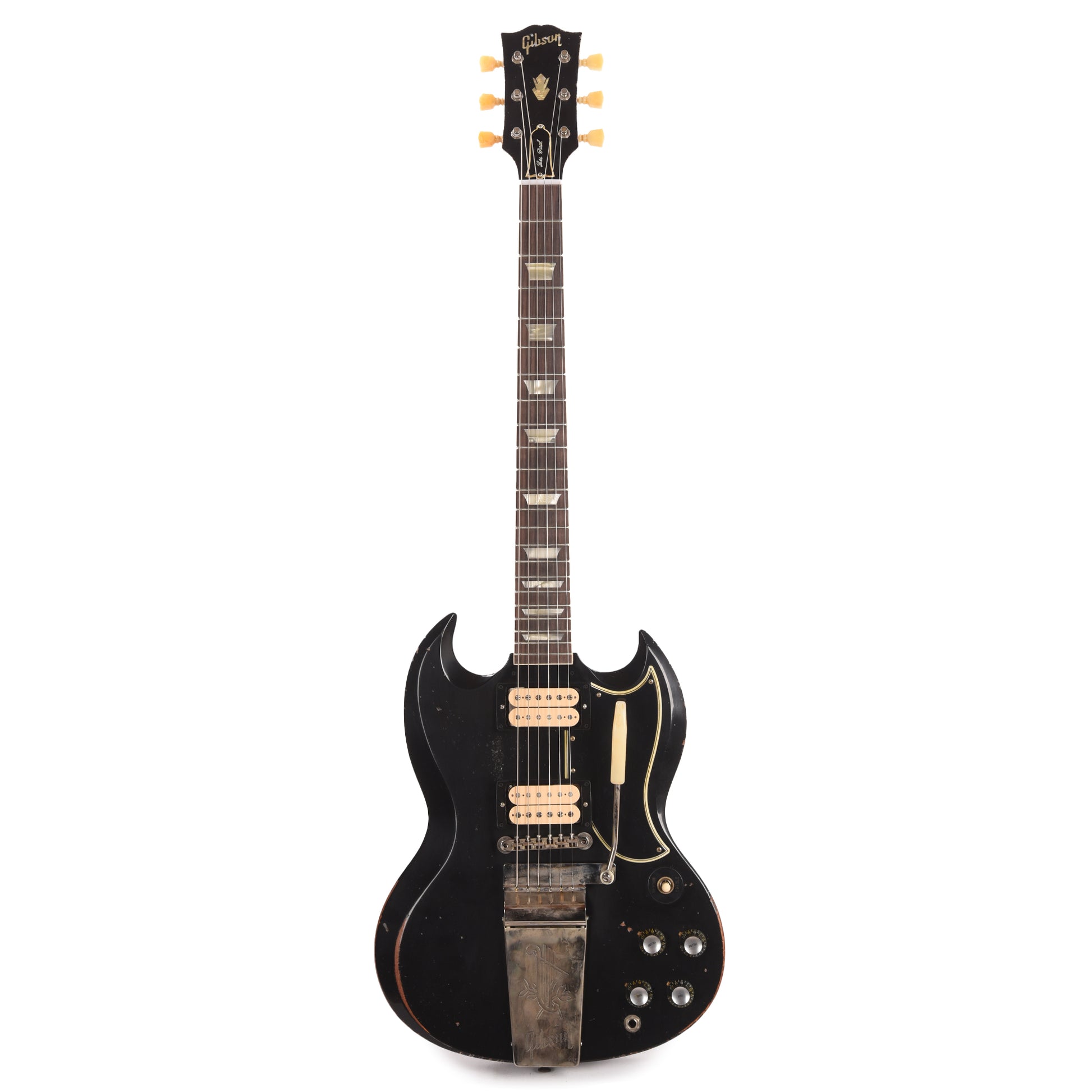 Gibson Custom Shop 1961 Les Paul SG Standard "CME Spec" Antique Ebony Murphy Lab Heavy Aged NH w/Long Maestro Vibrola & Double White Custom "S" Buckers Electric Guitars / Solid Body