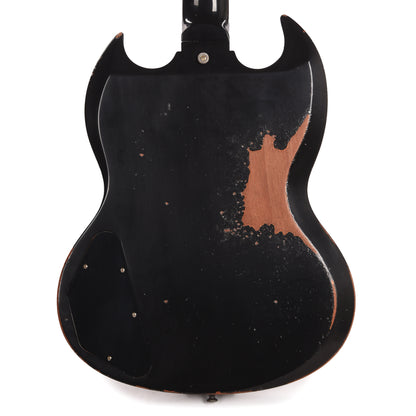 Gibson Custom Shop 1961 Les Paul SG Standard "CME Spec" Antique Ebony Murphy Lab Heavy Aged NH w/Long Maestro Vibrola & Double White Custom "S" Buckers Electric Guitars / Solid Body