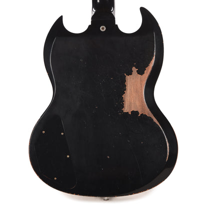 Gibson Custom Shop 1961 Les Paul SG Standard "CME Spec" Antique Ebony Murphy Lab Heavy Aged NH w/Long Maestro Vibrola & Double White Custom "S" Buckers Electric Guitars / Solid Body