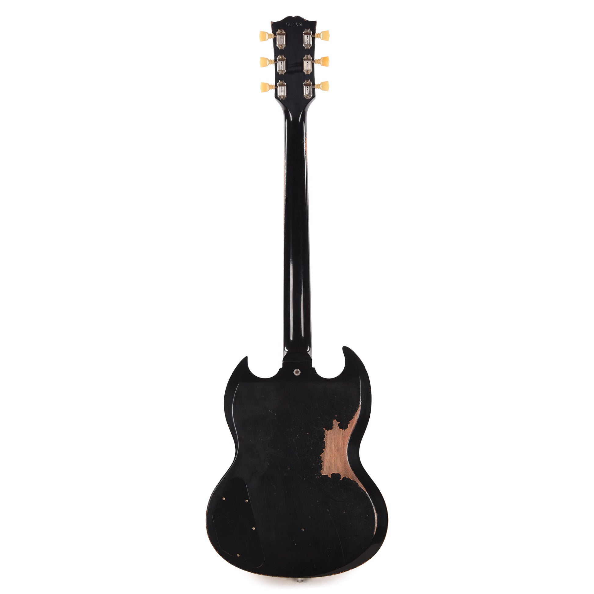 Gibson Custom Shop 1961 Les Paul SG Standard "CME Spec" Antique Ebony Murphy Lab Heavy Aged NH w/Long Maestro Vibrola & Double White Custom "S" Buckers Electric Guitars / Solid Body