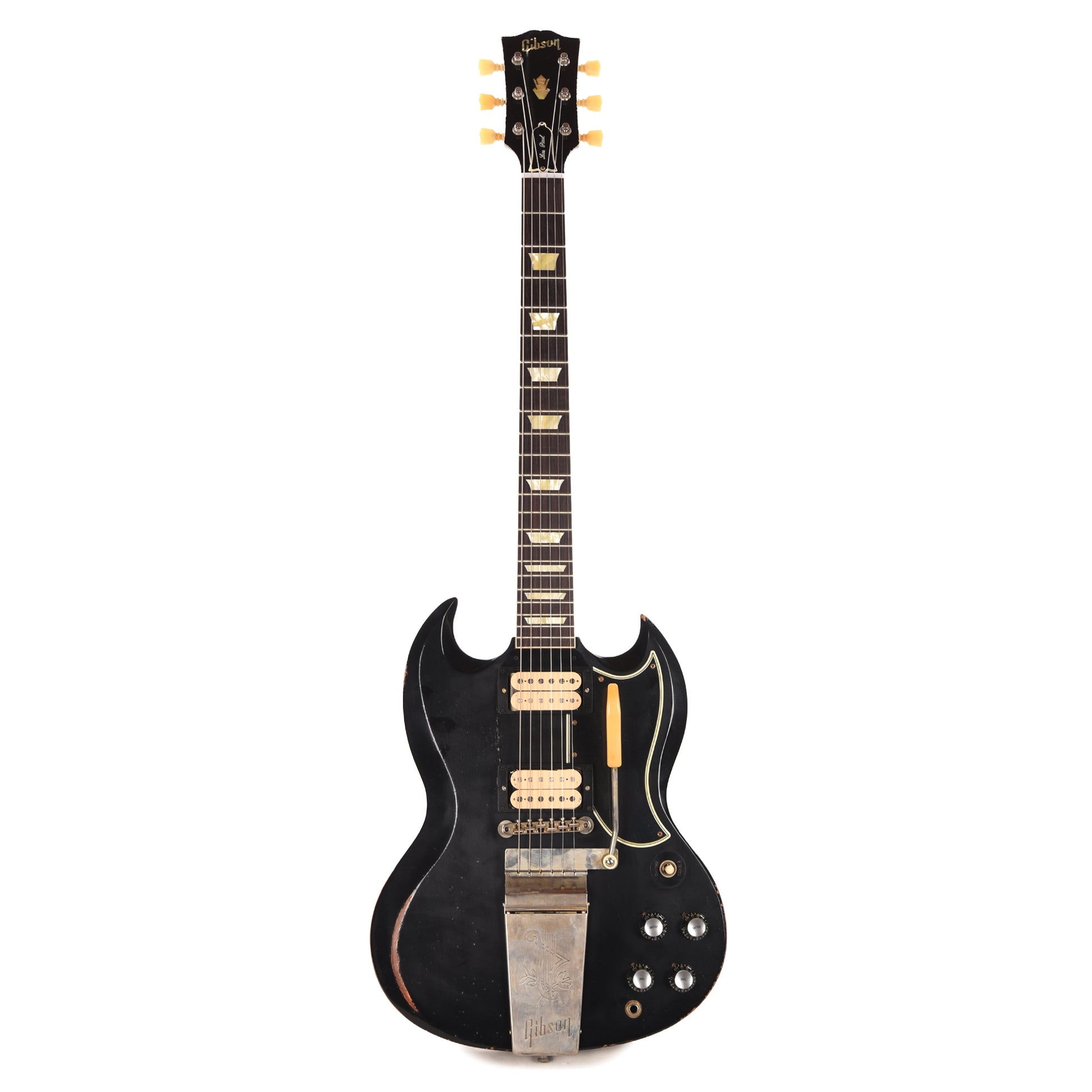 Gibson Custom Shop 1961 Les Paul SG Standard "CME Spec" Antique Ebony Murphy Lab Heavy Aged NH w/Long Maestro Vibrola & Double White Custom "S" Buckers Electric Guitars / Solid Body