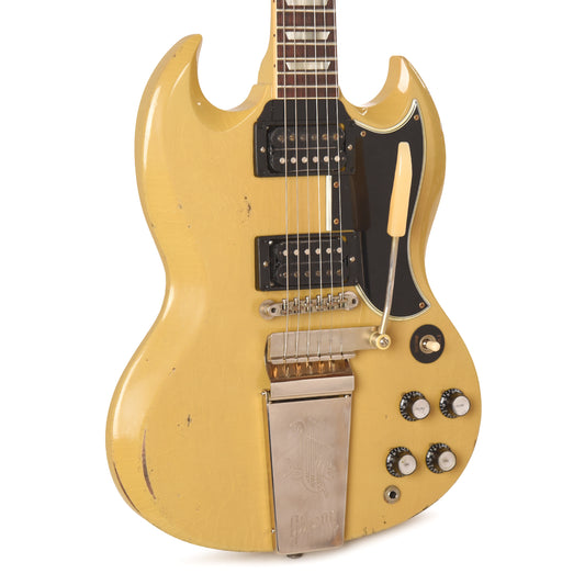Gibson Custom Shop 1961 Les Paul SG Standard "CME Spec" Antique TV Yellow Murphy Lab Heavy Aged w/Long Maestro Vibrola & Double Black Custom "S" Buckers Electric Guitars / Solid Body
