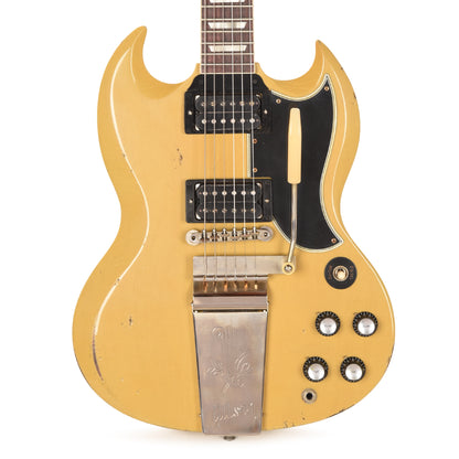 Gibson Custom Shop 1961 Les Paul SG Standard "CME Spec" Antique TV Yellow Murphy Lab Heavy Aged w/Long Maestro Vibrola & Double Black Custom "S" Buckers Electric Guitars / Solid Body