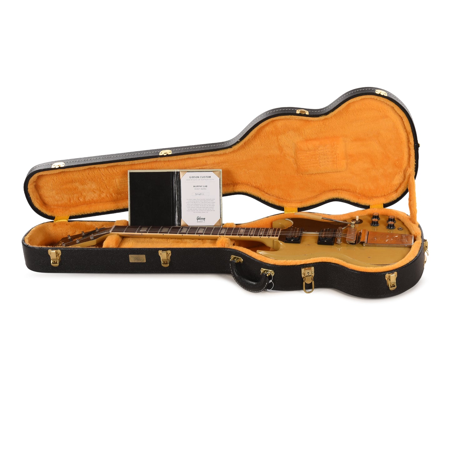 Gibson Custom Shop 1961 Les Paul SG Standard "CME Spec" Antique TV Yellow Murphy Lab Heavy Aged w/Long Maestro Vibrola & Double Black Custom "S" Buckers Electric Guitars / Solid Body