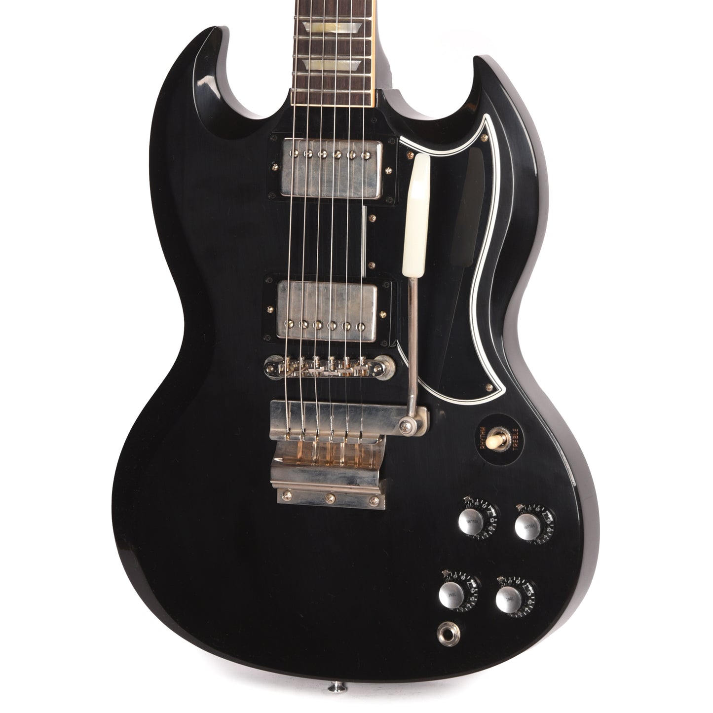 Gibson Custom Shop 1961 Les Paul SG Standard "CME Spec" Heavy Antique Ebony VOS w/Flat Short Maestro Vibrola Electric Guitars / Solid Body
