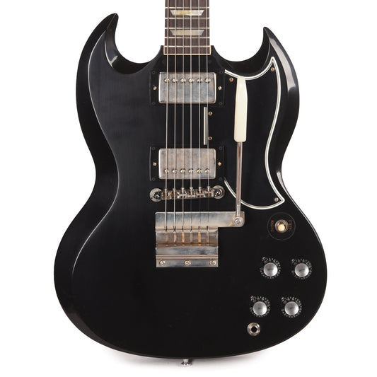 Gibson Custom Shop 1961 Les Paul SG Standard "CME Spec" Heavy Antique Ebony VOS w/Flat Short Maestro Vibrola Electric Guitars / Solid Body