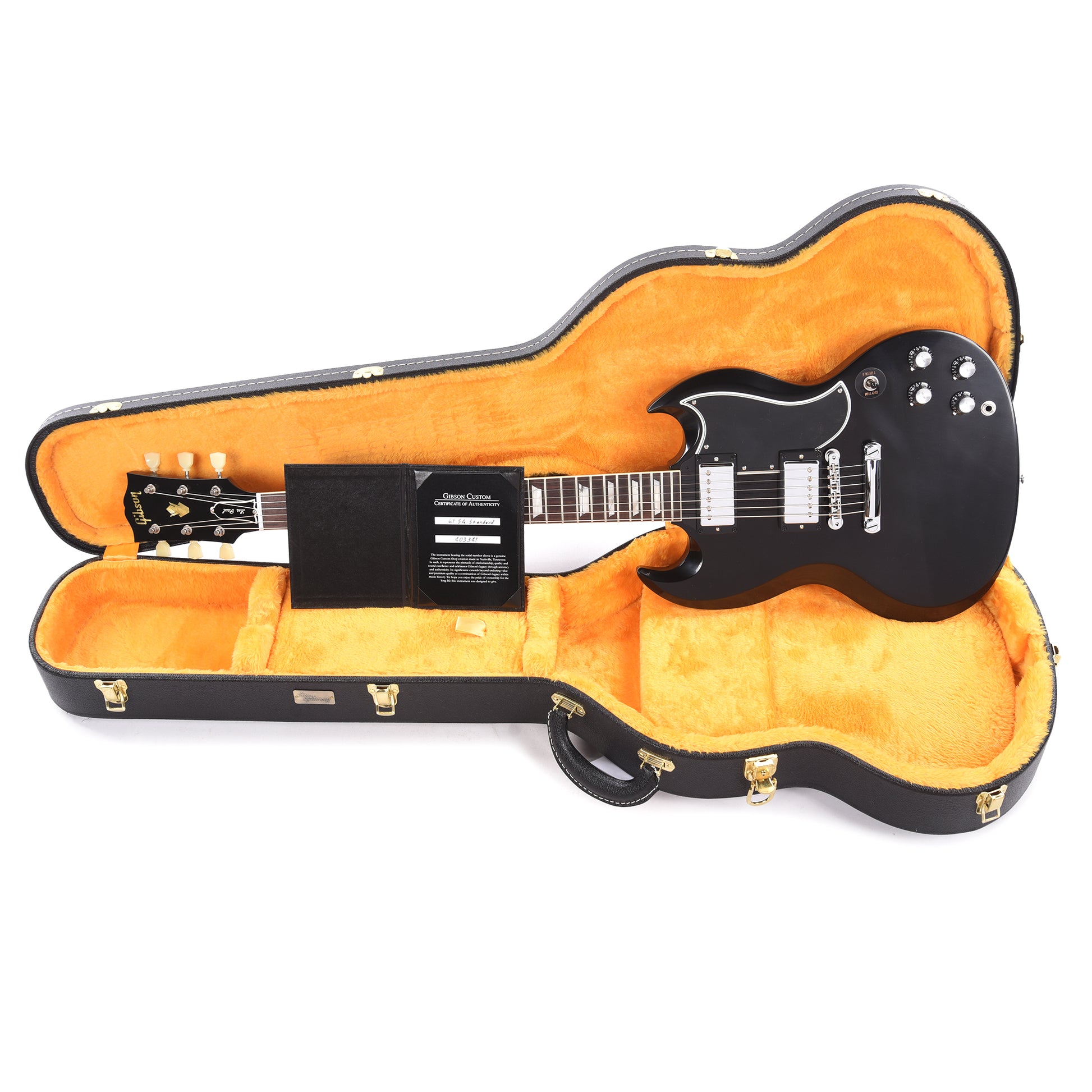 Gibson Custom Shop 1961 Les Paul SG Standard Reissue Antique Ebony VOS Electric Guitars / Solid Body