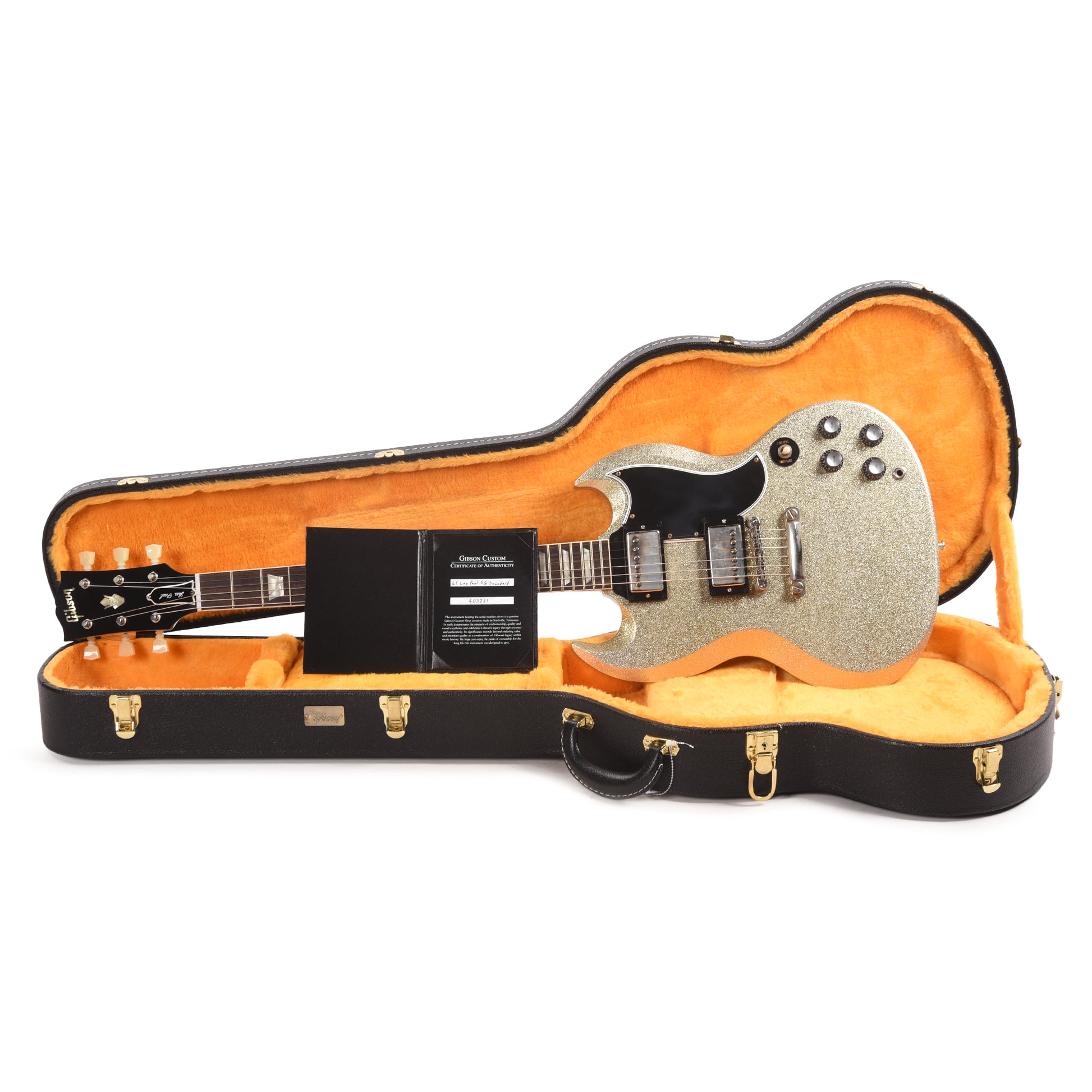 Gibson Custom Shop 1961 LP SG Standard "CME Spec" Antique Silver Sparkle VOS Electric Guitars / Solid Body