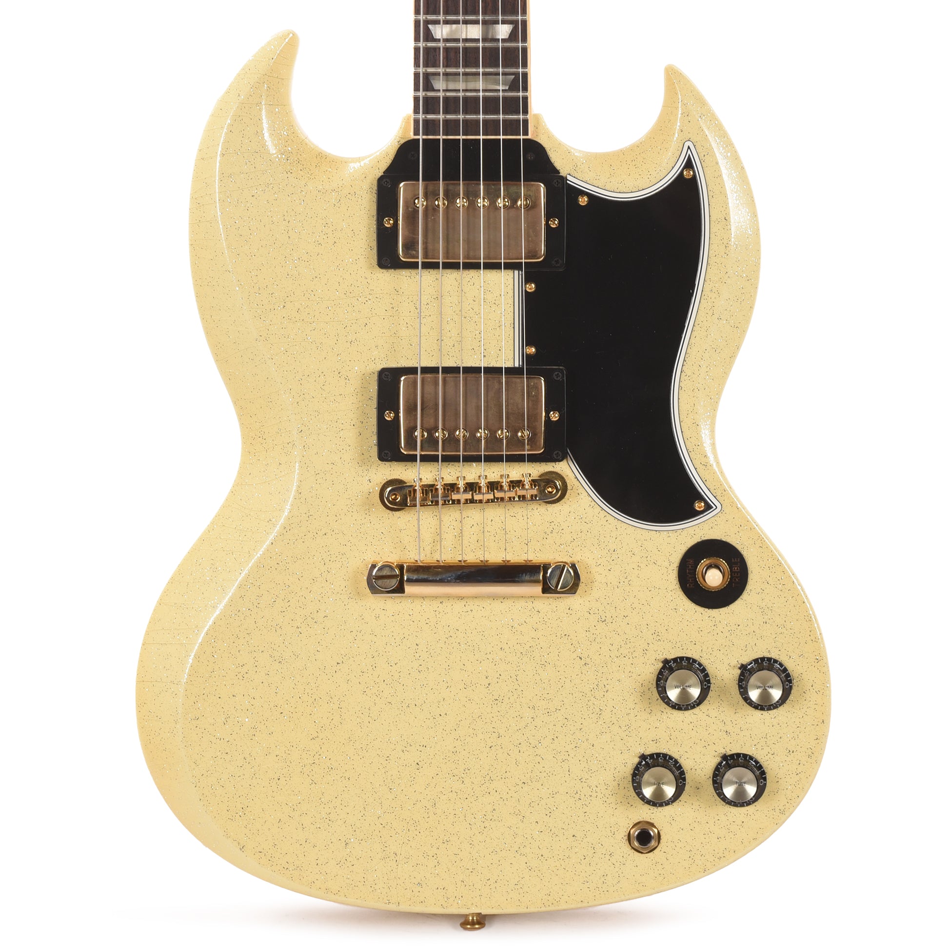 Gibson Custom Shop 1961 SG Standard Reissue "CME Spec" Heavy Antique White Sparkle Ultra Light Aged Electric Guitars / Solid Body