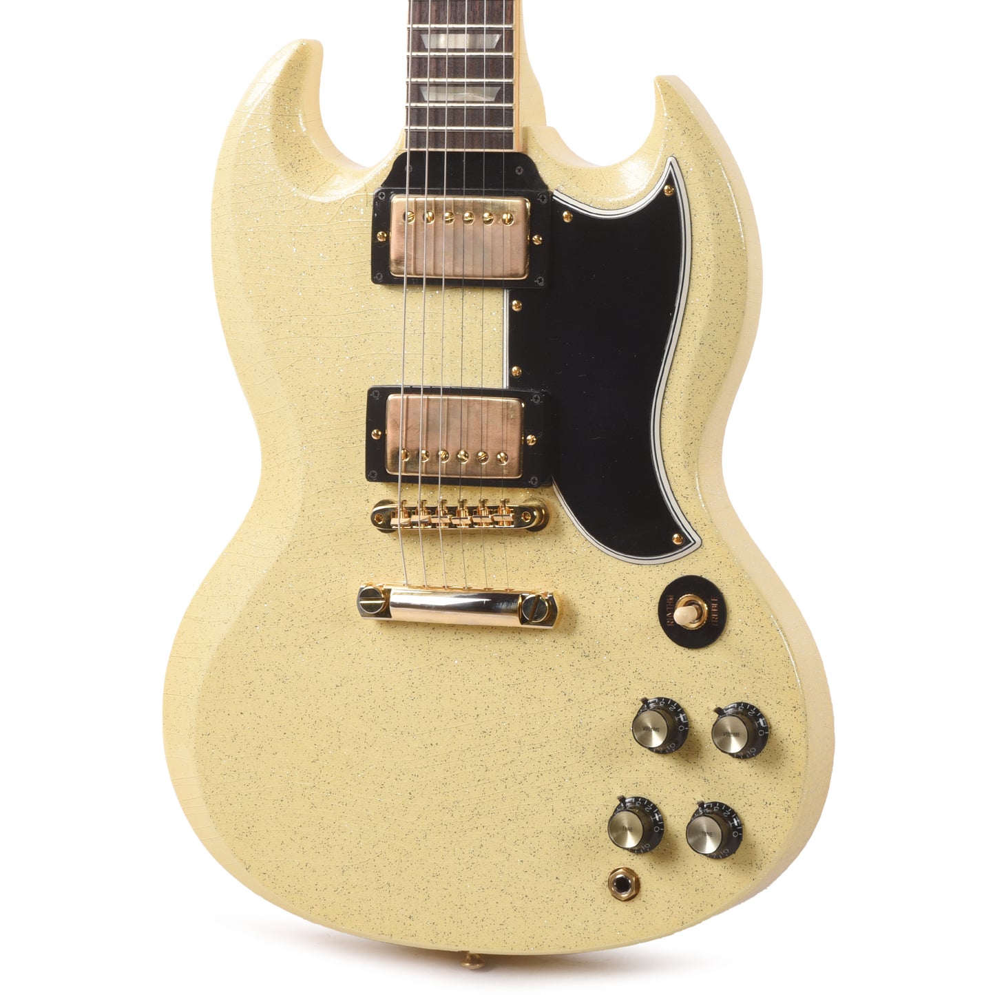 Gibson Custom Shop 1961 SG Standard Reissue "CME Spec" Heavy Antique White Sparkle Ultra Light Aged Electric Guitars / Solid Body
