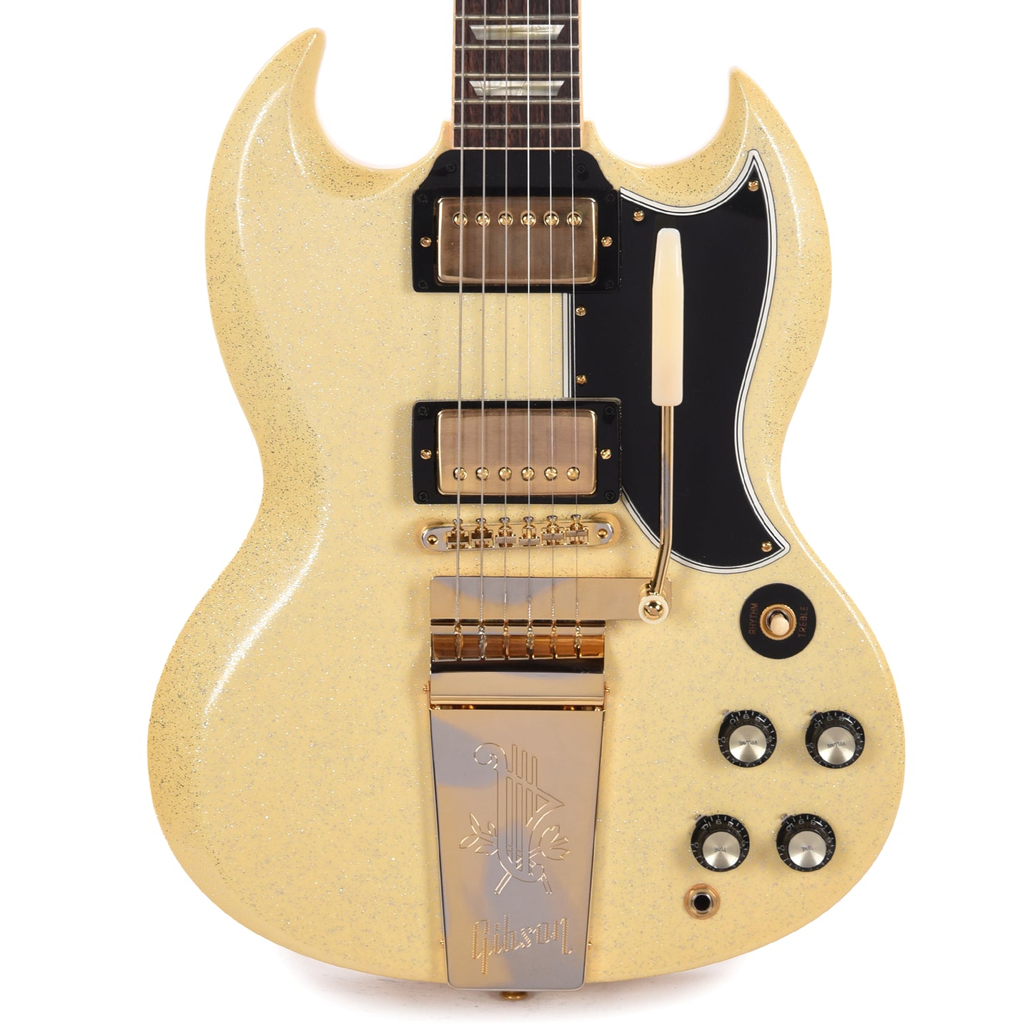 Gibson Custom Shop 1961 SG Standard Reissue "CME Spec" Heavy Antique White Sparkle VOS w/Maestro Vibrola Electric Guitars / Solid Body