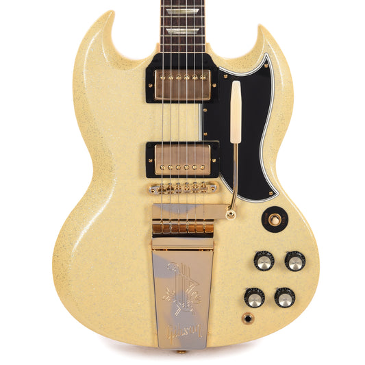 Gibson Custom Shop 1961 SG Standard Reissue "CME Spec" Heavy Antique White Sparkle VOS w/Maestro Vibrola Electric Guitars / Solid Body